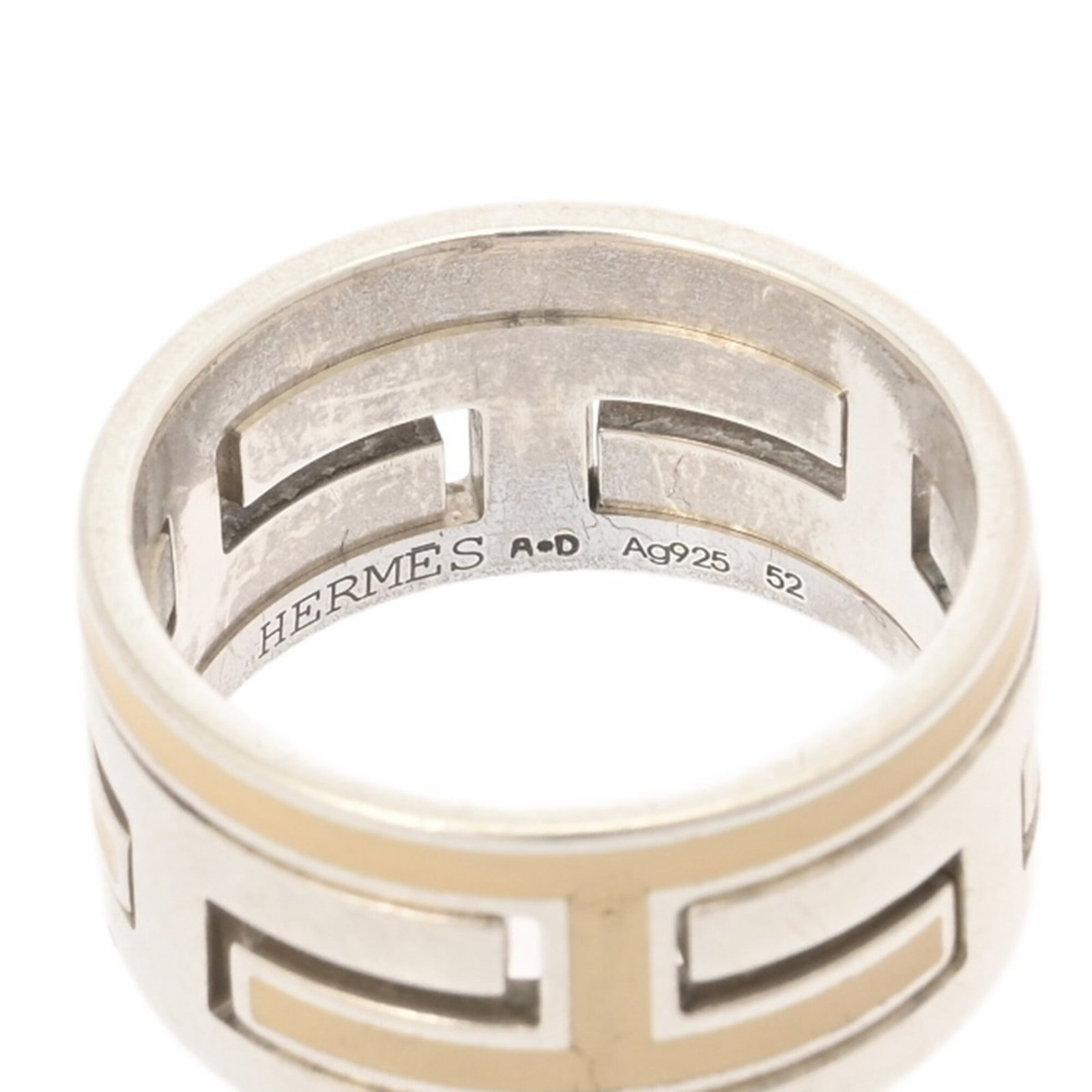 Silver Ring Band Hermes 925 - 3