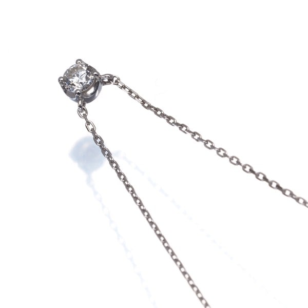 Diamond necklace solitaire white gold 18k - 2