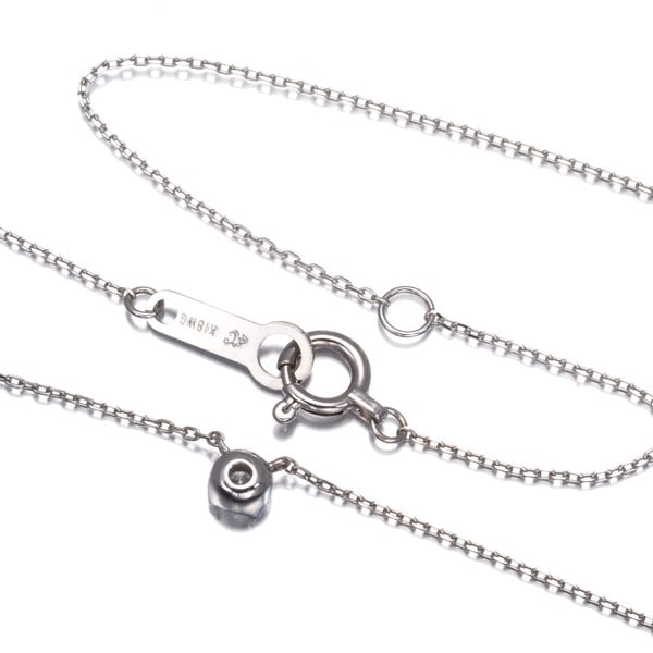 Diamond necklace solitaire white gold 18k - 3