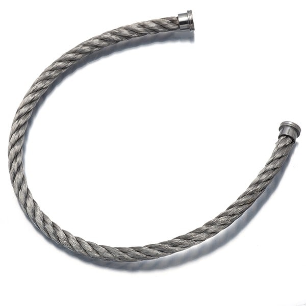 Fred Cable For Bracelet Force 10 Lm Silver 19 Engraved Ss: Fred Cable For Bracelet Force 10 Lm Silver 19 Engraved Ss Stainless Steel cable bracelet with engraved details, measuring an inner circumference of 19 cm and weighing 12.9g, featuring a sleek design