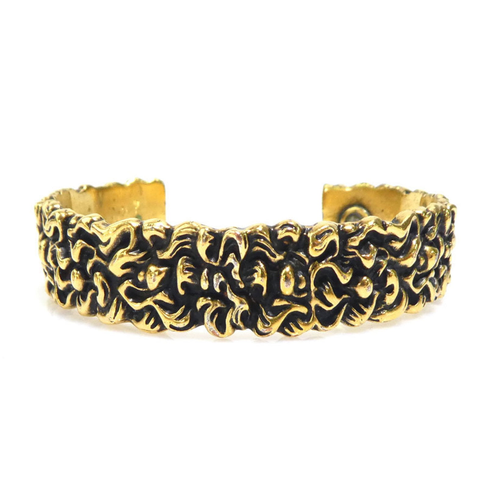 Bangle Metal of Gucci: Bangle Metal of Gucci Gold bangle with a length of 15cm, made from metal. This Gucci item bears the brand's signature and features a classic design. Item Specifics: Brand: Gucci Type: Bangle Gender: