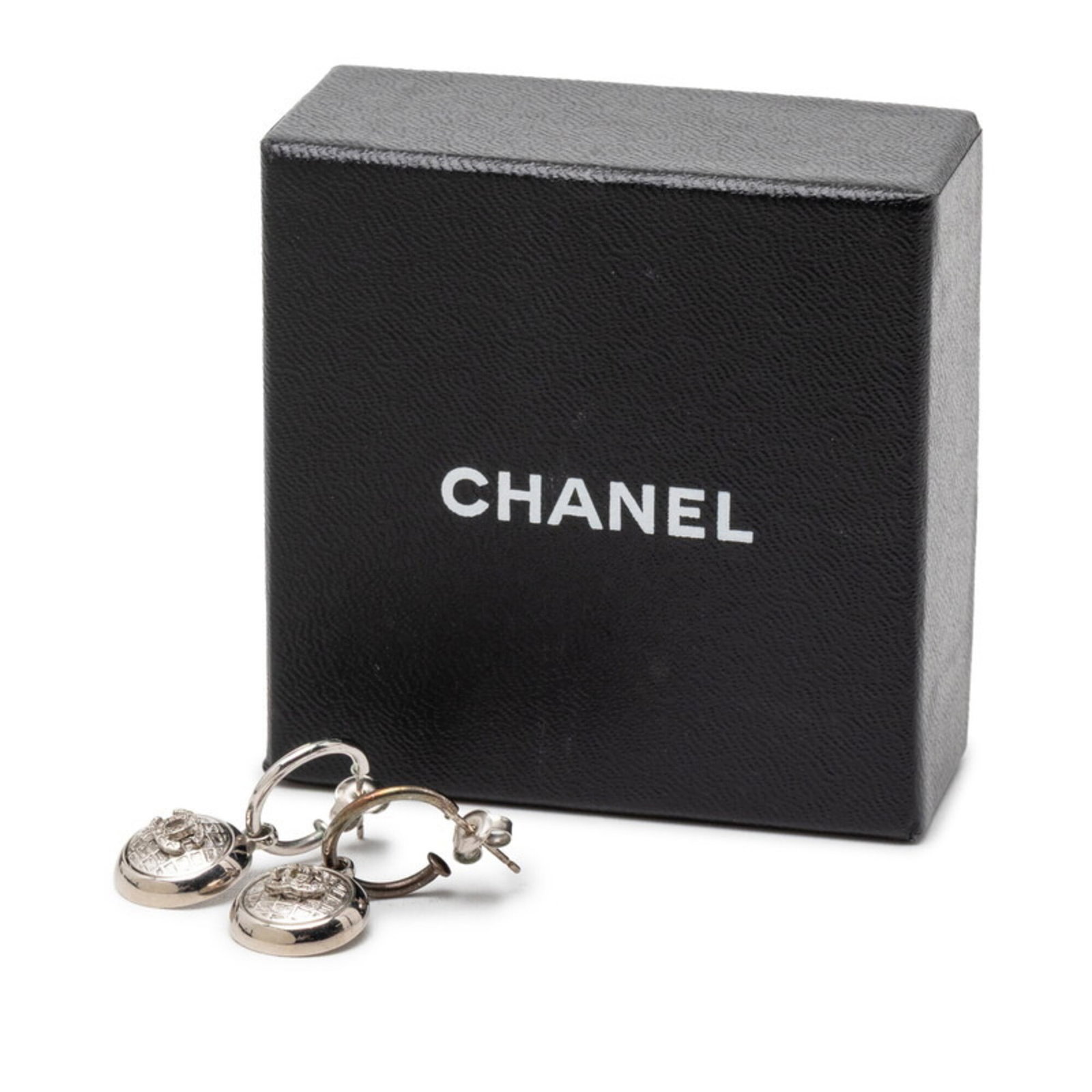 Metal Stud Chanel Earrings - 4