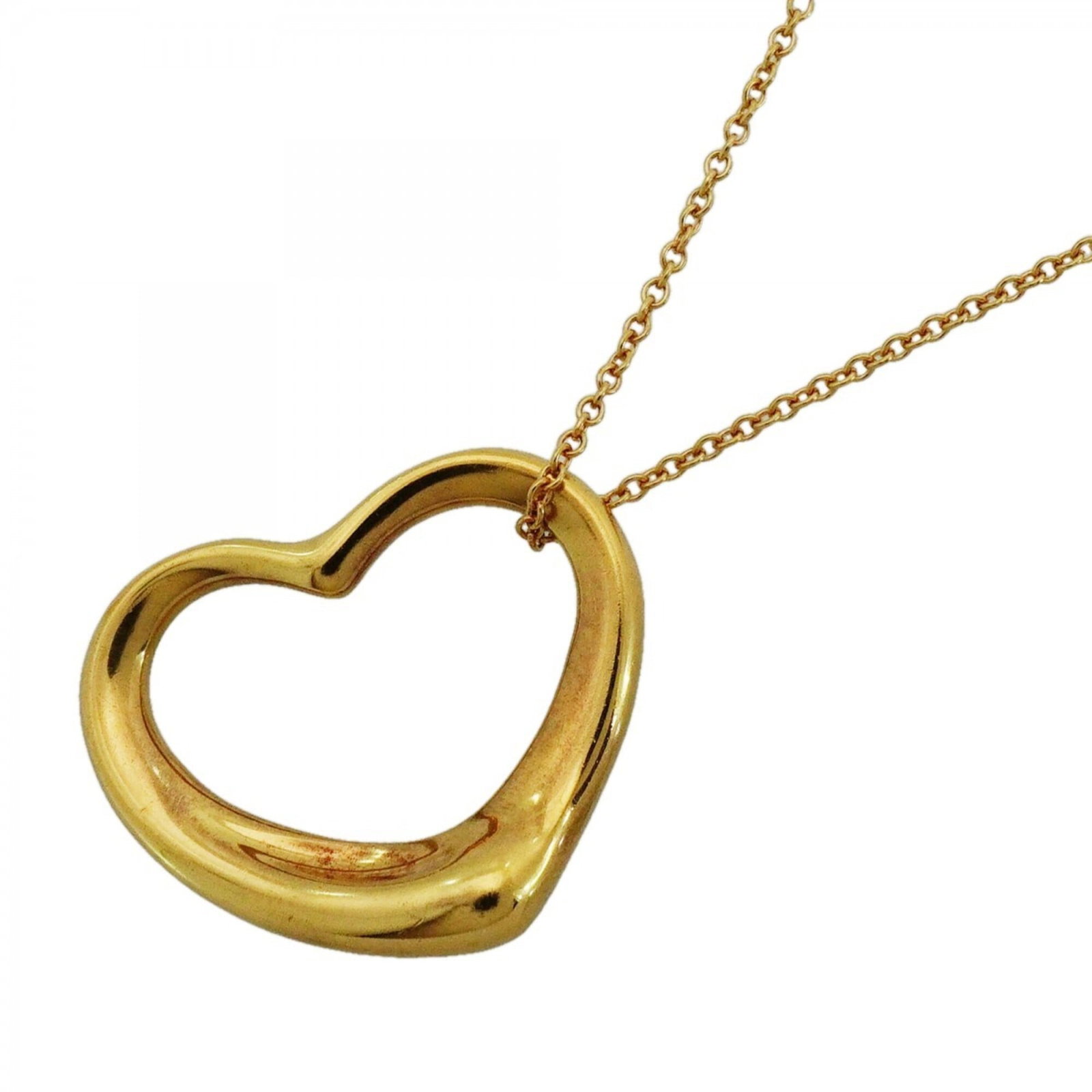 Tiffany and Co heart necklace 18K yellow gold women's: Tiffany and Co heart necklace 18K yellow gold women's 18K yellow gold necklace with a Tiffany and Co heart pendant, measuring 41 cm in circumference and featuring a 18.2mm x 22.1mm pendant. The