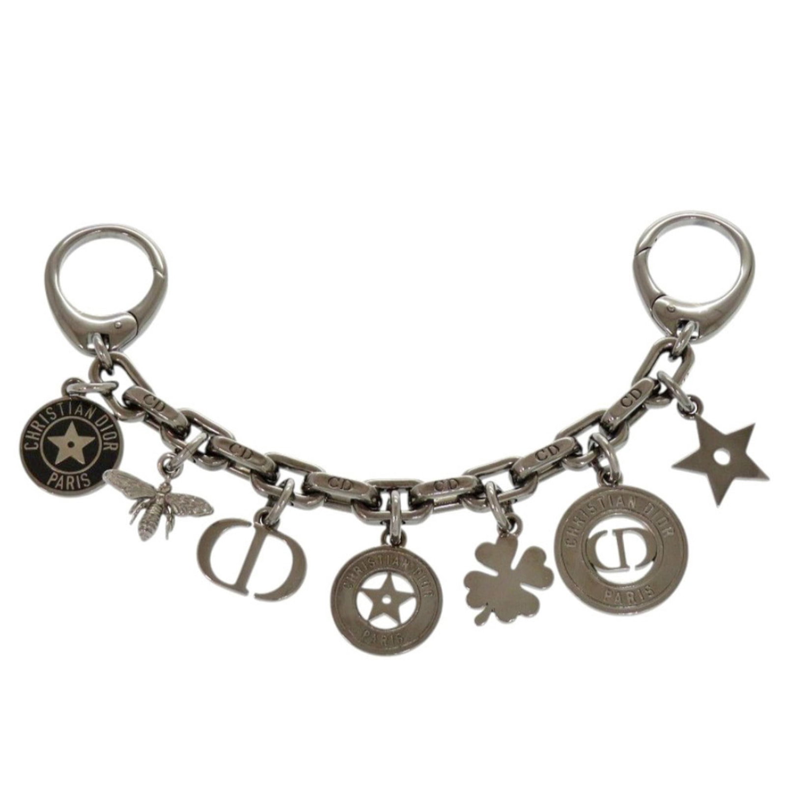 Metal Handbag Christian Dior Charm: Metal Handbag Christian Dior Charm Metal Handbag Charm from Christian Dior's 30 Montaigne Collection, featuring a gunmetal finish. This metal charm comes with its original box and dust bag for added