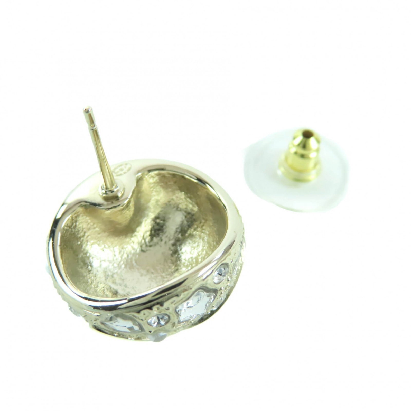 Metal Stud Chanel Earrings - 5