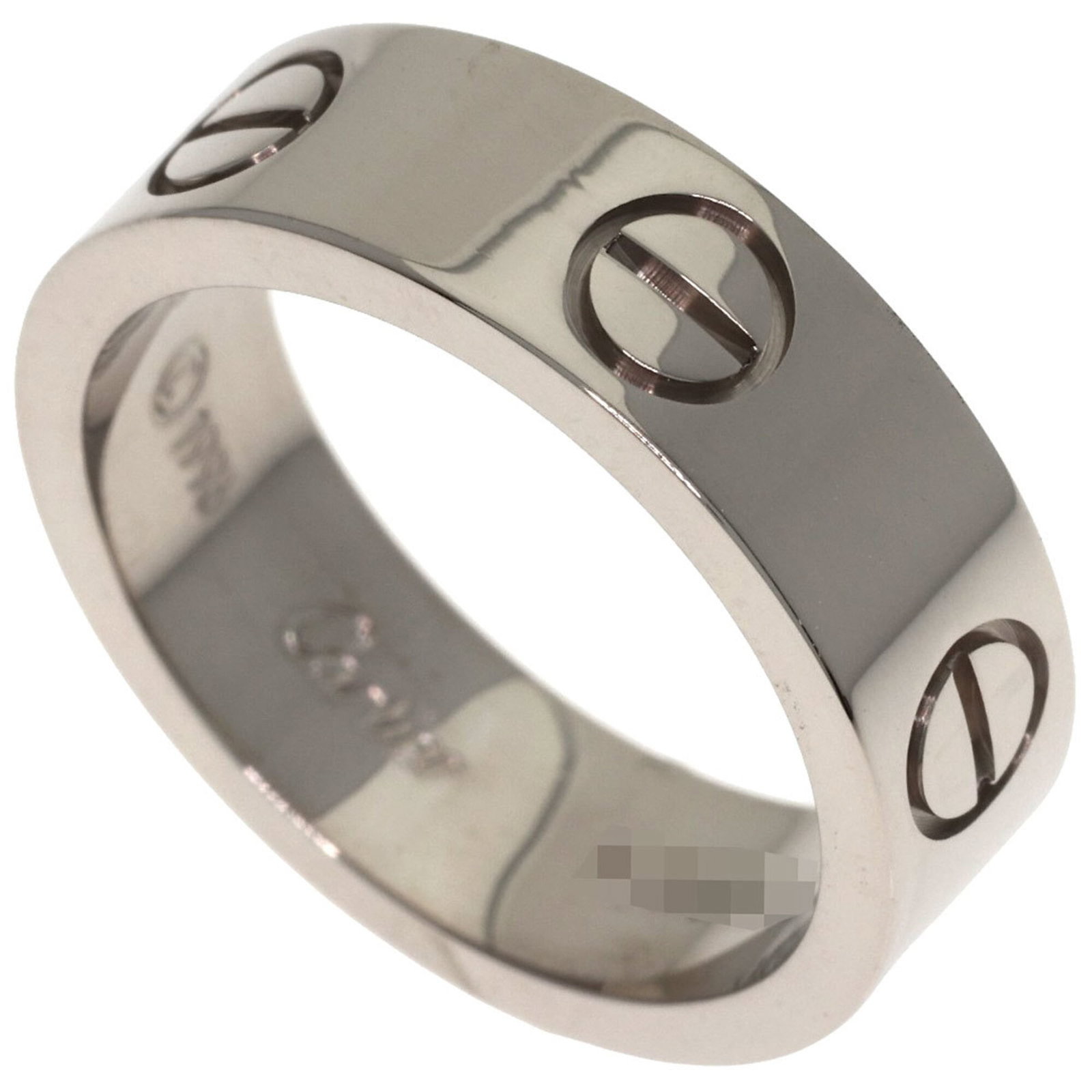 Ring from Cartier: Ring from Cartier 18K white gold band ring from Cartier, featuring a classic design with a width of 5.6mm and weighing 8.1g. This elegant piece is available in US size 5.5 and Japanese size 10,