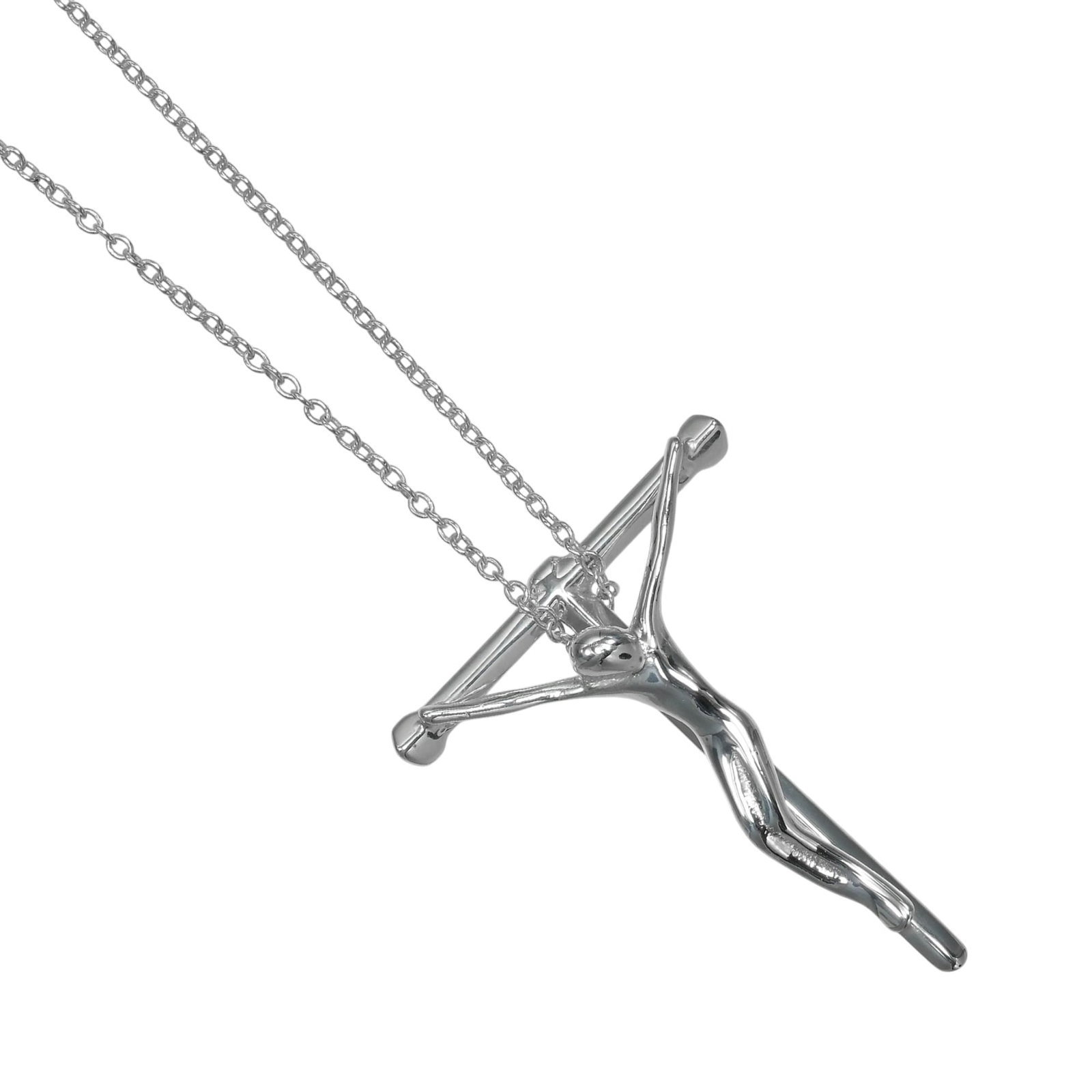 Tiffany & Co. Crucificus Small Necklace Rosary Cross Vintage Elsa Peretti Sterling Silver 925 Made (1 of 6)