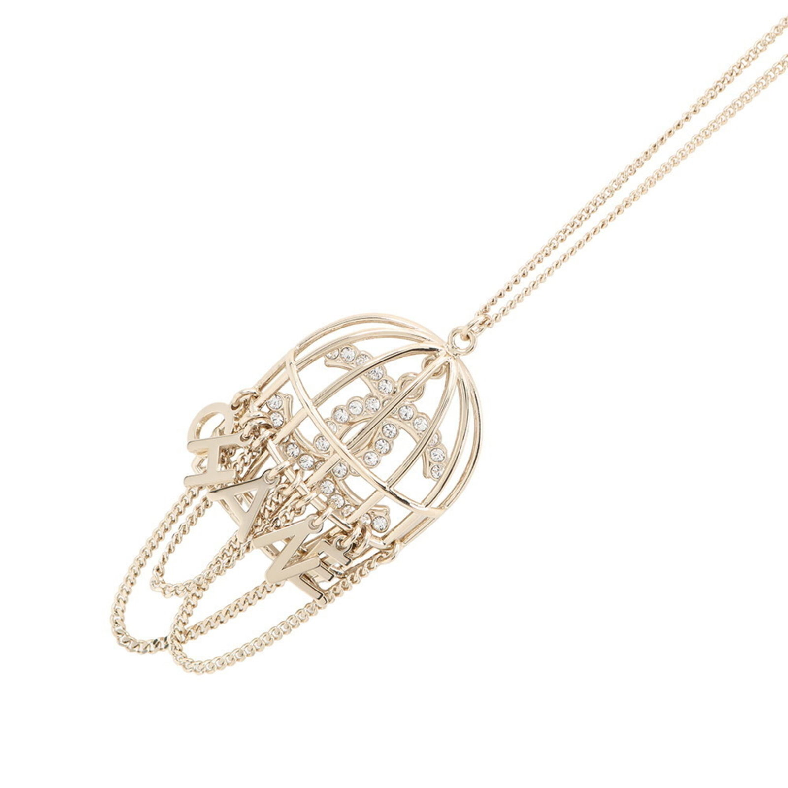 Birdcage Necklace Design Coco Chanel Rhinestone B20 B. (1 of 9)