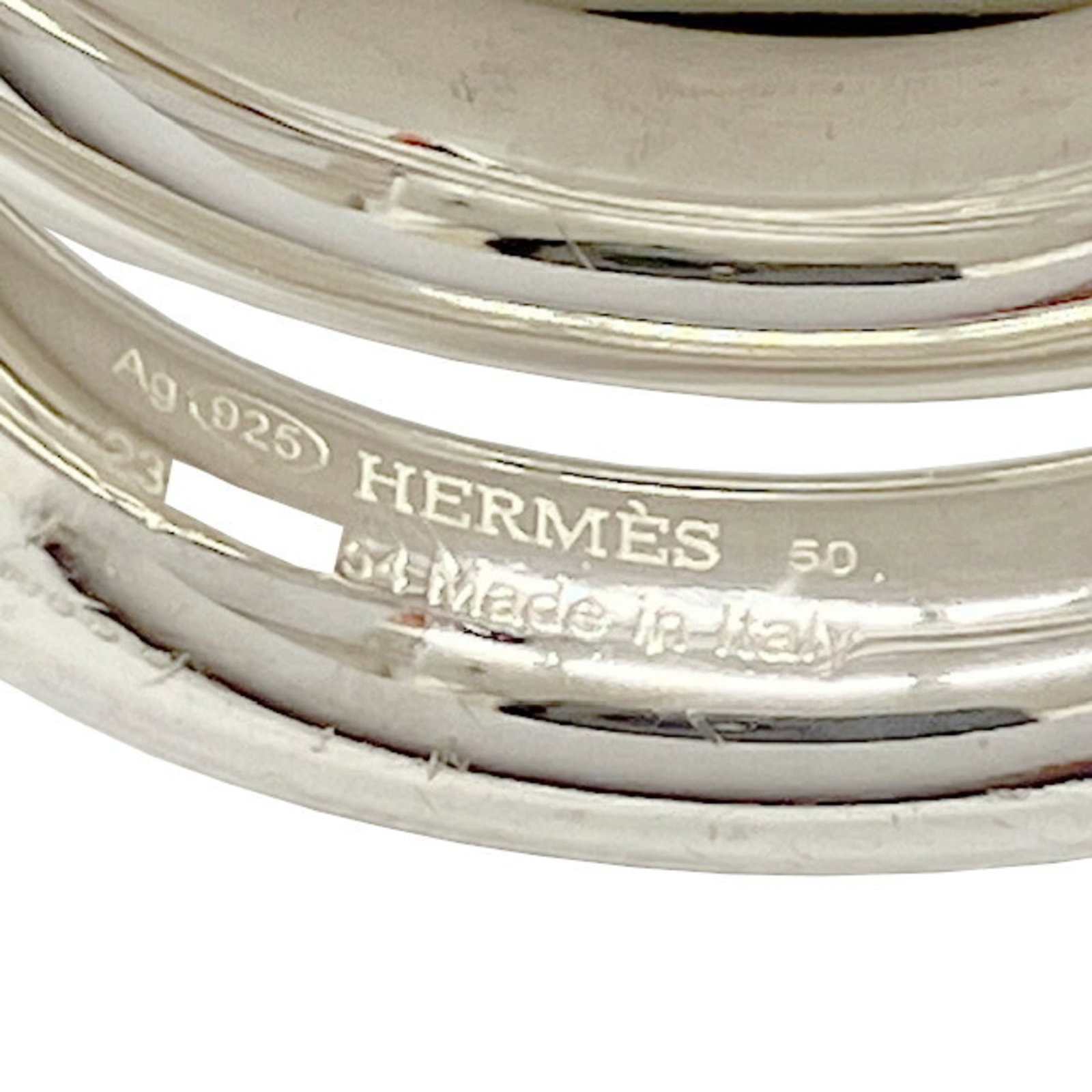 Silver Ring Band Hermes 925 - 6