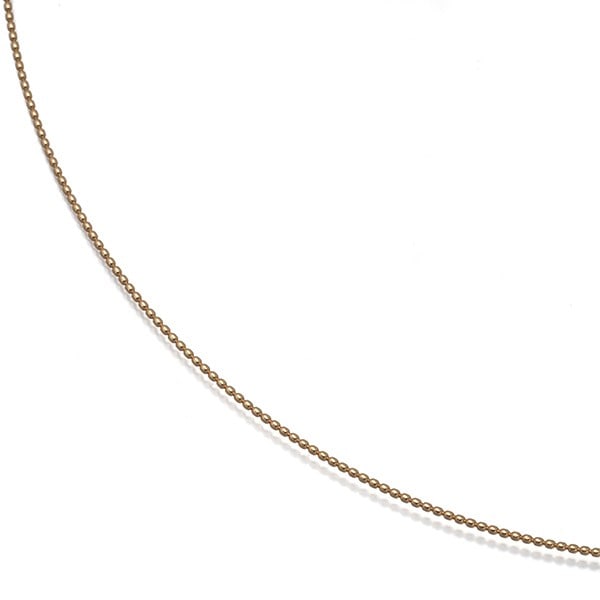 Omega Chain Necklace 45Cm 18K 750 Rose Gold: Omega Chain Necklace 45Cm 18K 750 Rose Gold 18k rose gold chain necklace with adjustable length, spanning from 40-45cm. The delicate 0.8mm wide chain features a signature and is crafted from high-qual
