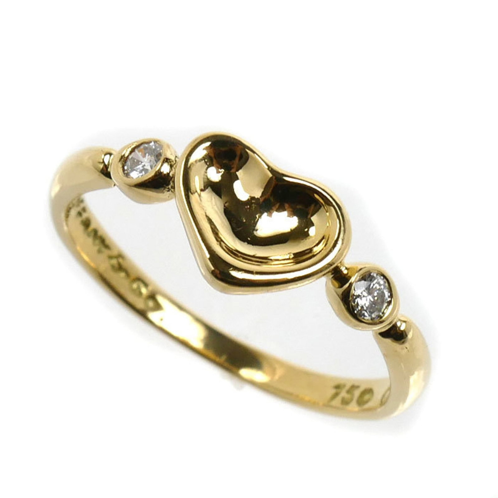 Tiffany gold ring band yellow: Tiffany gold ring band yellow Yellow gold (18K) Tiffany ring band features a diamond stone. This women's band is available in US size 4.5 and Japanese size 8, crafted from 18K yellow gold. Item