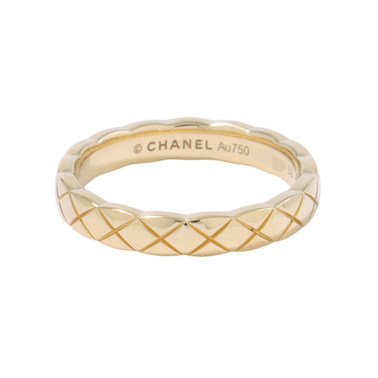 Yellow Gold 18K Chanel Band Ring: Yellow Gold 18K Chanel Band Ring Yellow gold 18K Chanel Band Ring, featuring a sleek and sophisticated design with a width of 3.2mm, perfect for adding a touch of elegance to any outfit. This