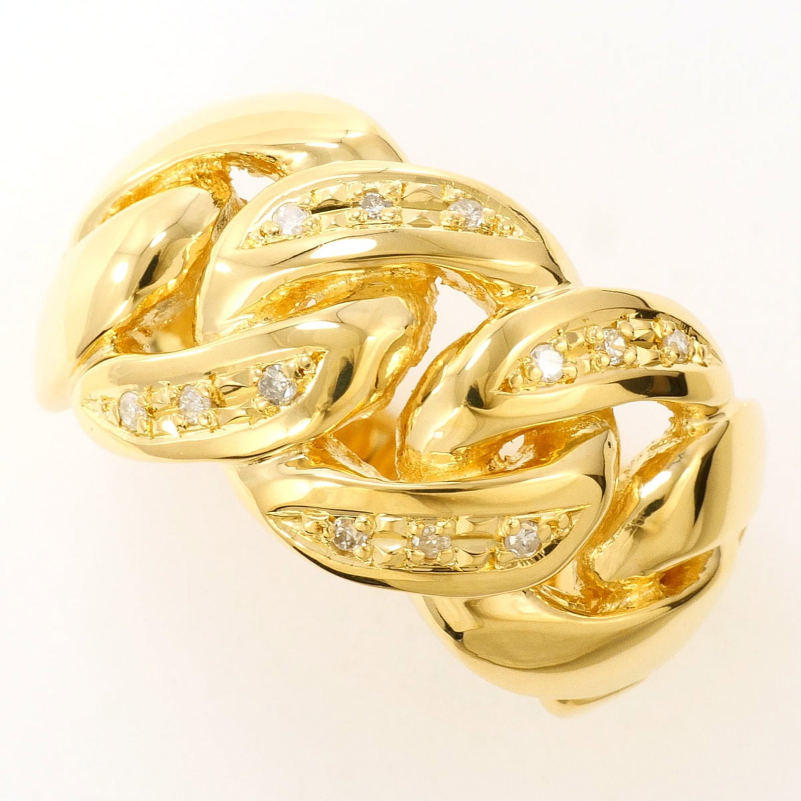 Unbranded Band Ring Yellow Gold (18K): Unbranded Band Ring Yellow Gold (18K) Yellow gold band ring with a diamond weighing 0.08 carats, crafted from 18K metal and available in US size 9 and Japanese size 18. This unbranded piece features