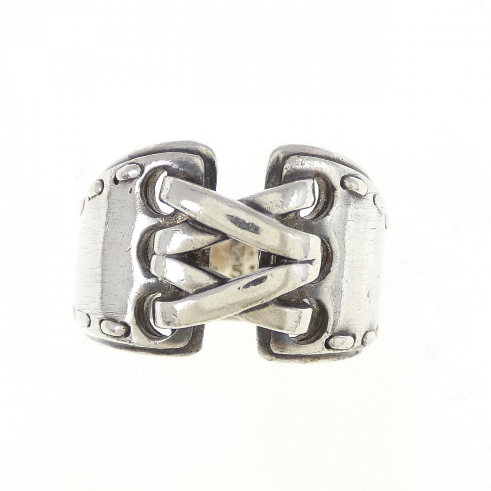 Silver Ring Band Hermes 925 - 2