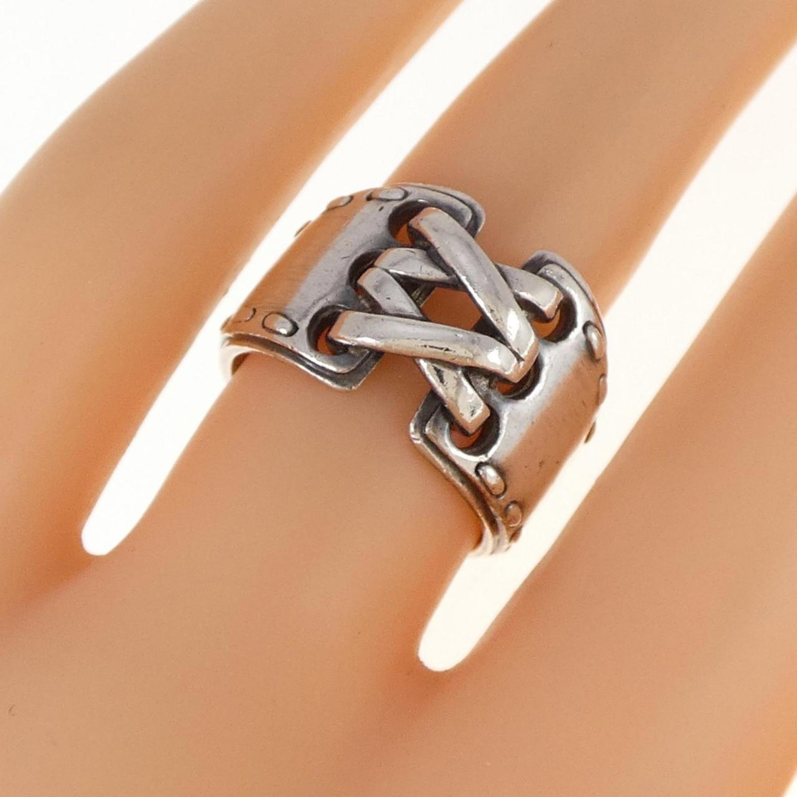 Silver Ring Band Hermes 925 - 5