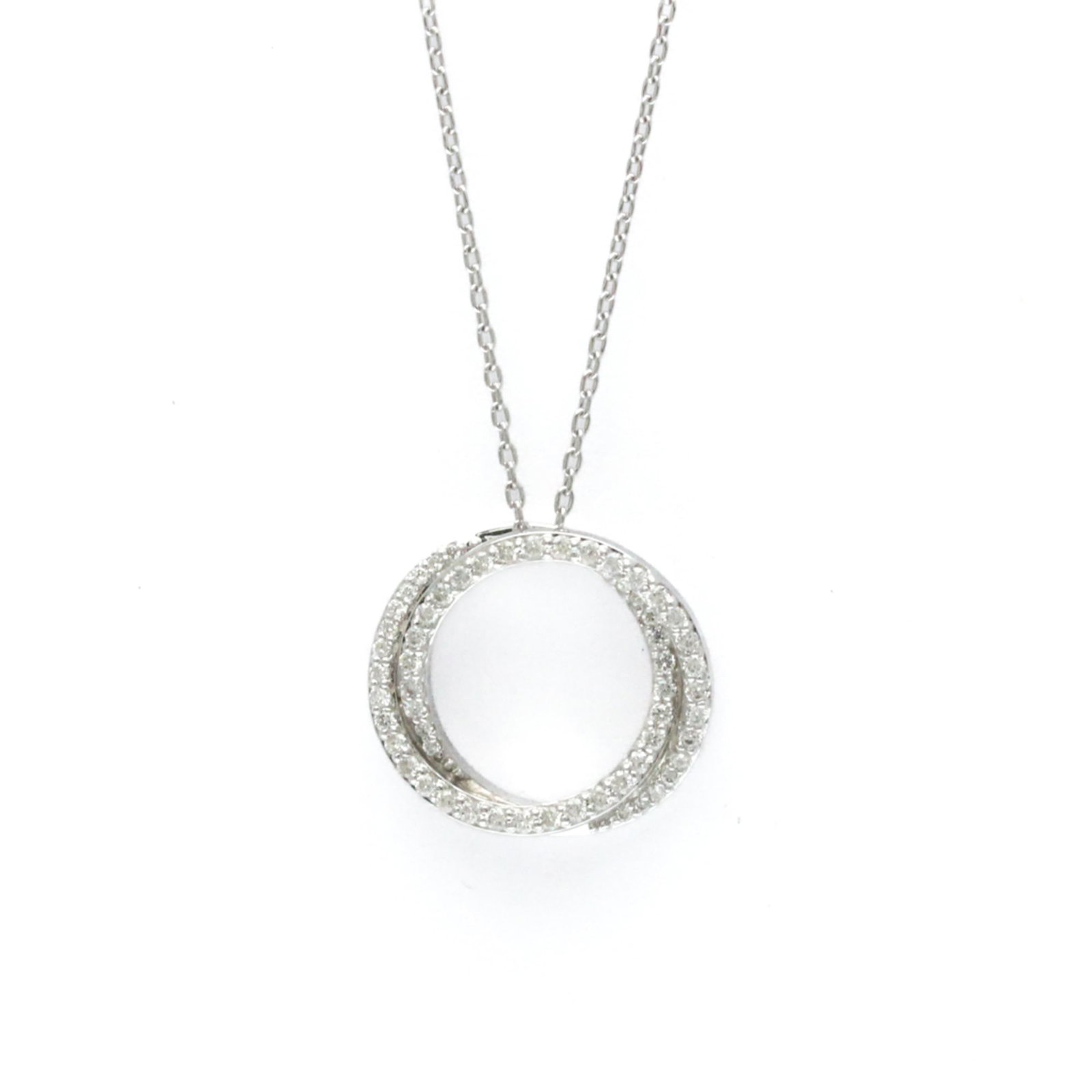 Menwomen Fashion Pendant White Gold Diamond Necklace Silver Diamond Circle 18K Ponte Vecchio: Menwomen Fashion Pendant White Gold Diamond Necklace Silver Diamond Circle 18K Ponte Vecchio White gold (18K) pendant necklace featuring a silver diamond circle, available in sizes to fit necks from