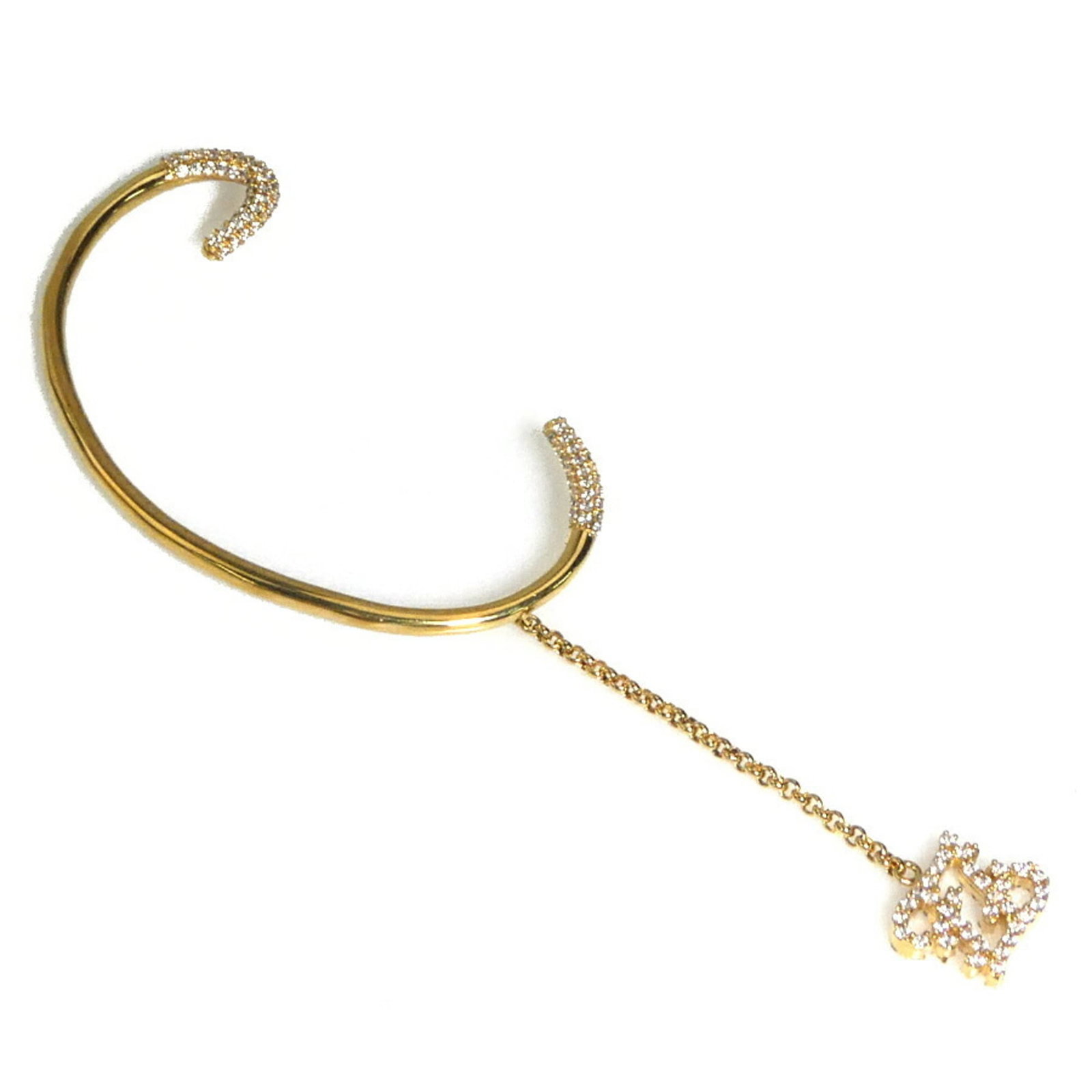 Metal Fendi Earcuff: Metal Fendi Earcuff Metal Fendi Earcuff in Gold, comes with a box. The earcuff bears a signature and is made from metal. Item Specifics: Brand: Fendi Type: Earcuff Gender: Women Material: Metal