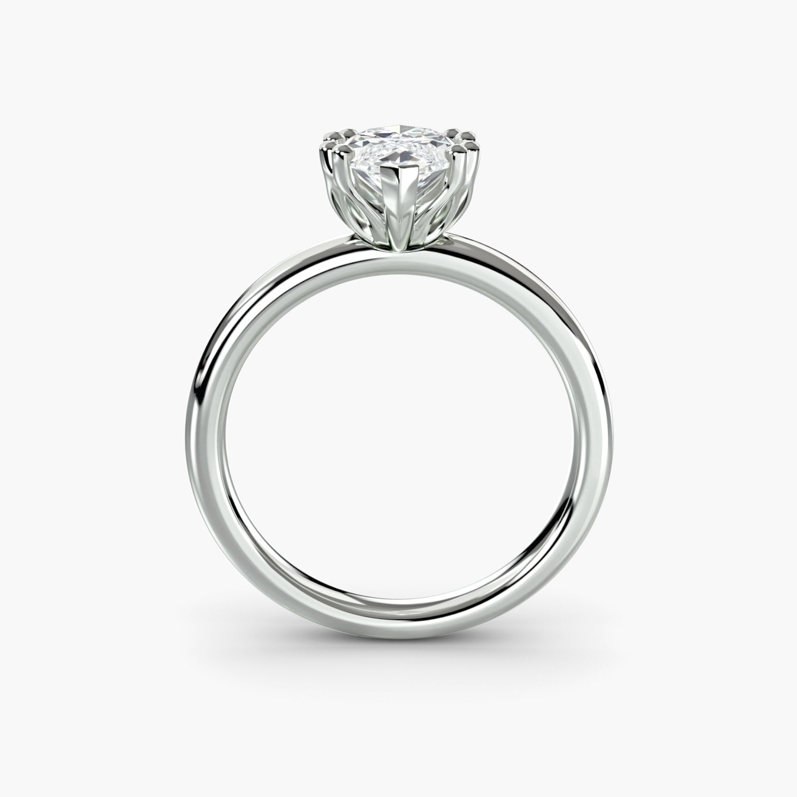 Solitaire Marquise 950 Platinum Ring Setting - 4