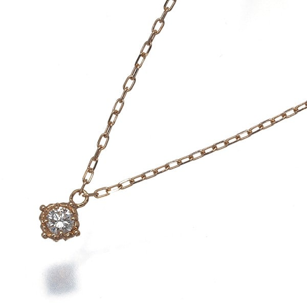 Diamond 0.10Ct Solitaire Necklace 10K 416 Rose Gold: Diamond 0.10Ct Solitaire Necklace 10K 416 Rose Gold Rose gold's warm, soft tone is perfectly complemented by the sparkling 0.10ct diamond solitaire in this elegant 10k necklace. The natural beauty of