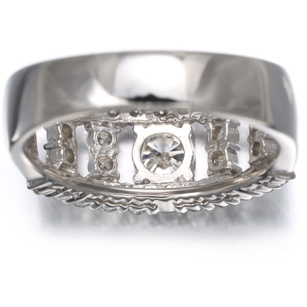 Diamond 0.375Ct/ 0.72Ct Openwork Ring 900 Platinum - 4
