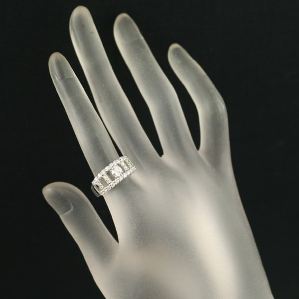 Diamond 0.375Ct/ 0.72Ct Openwork Ring 900 Platinum - 6