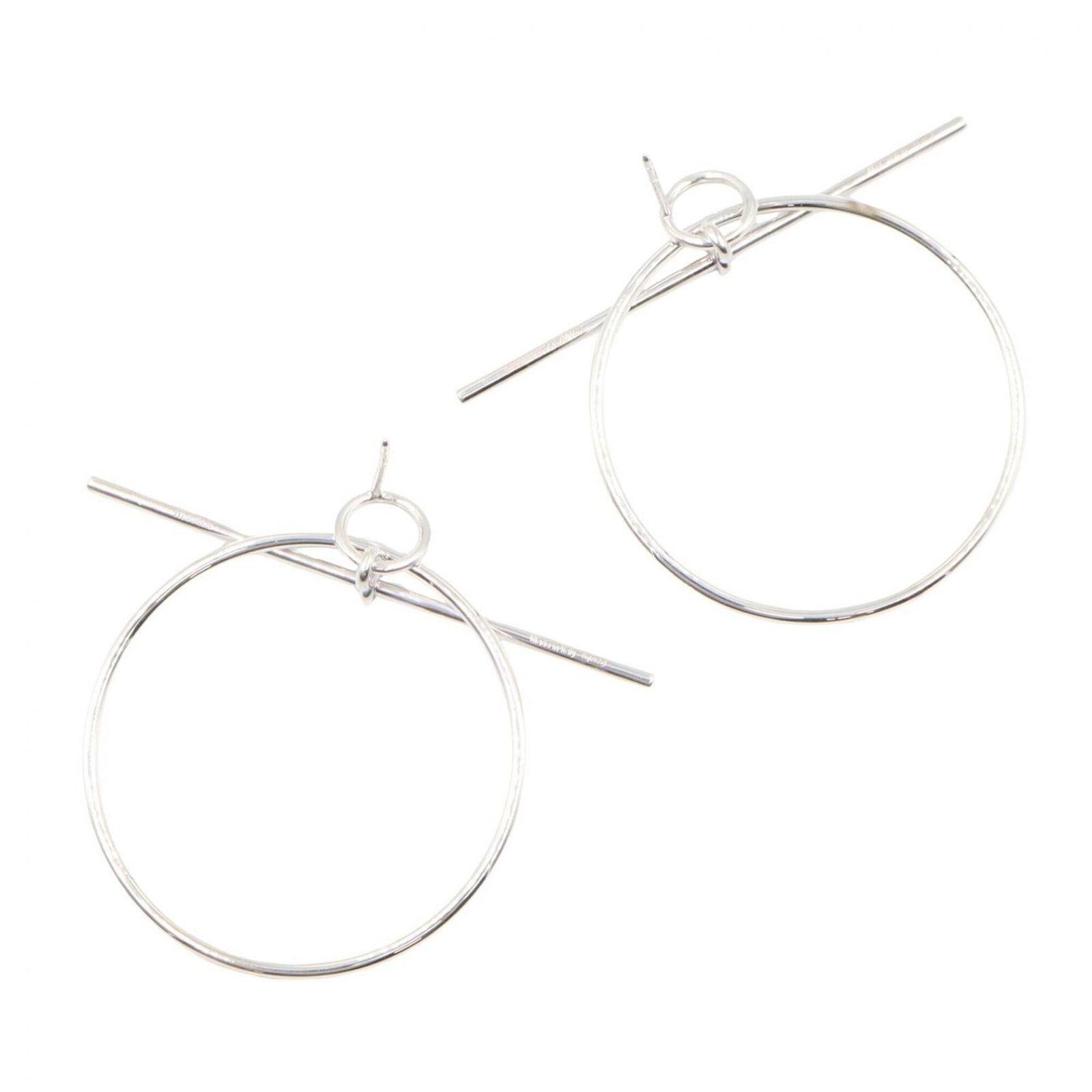 Hermes Stud Silver Earrings 925 - 3