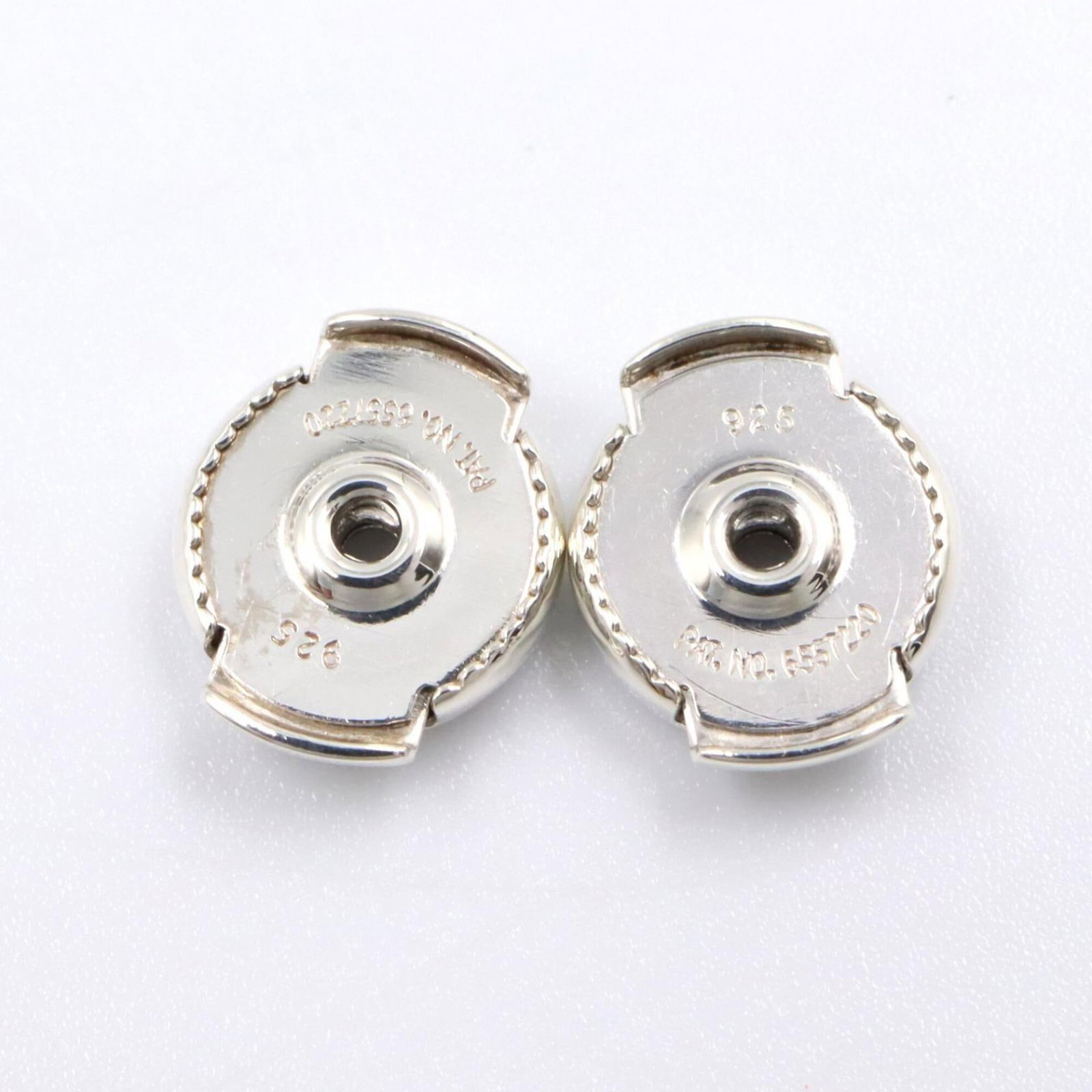 Hermes Stud Silver Earrings 925 - 4