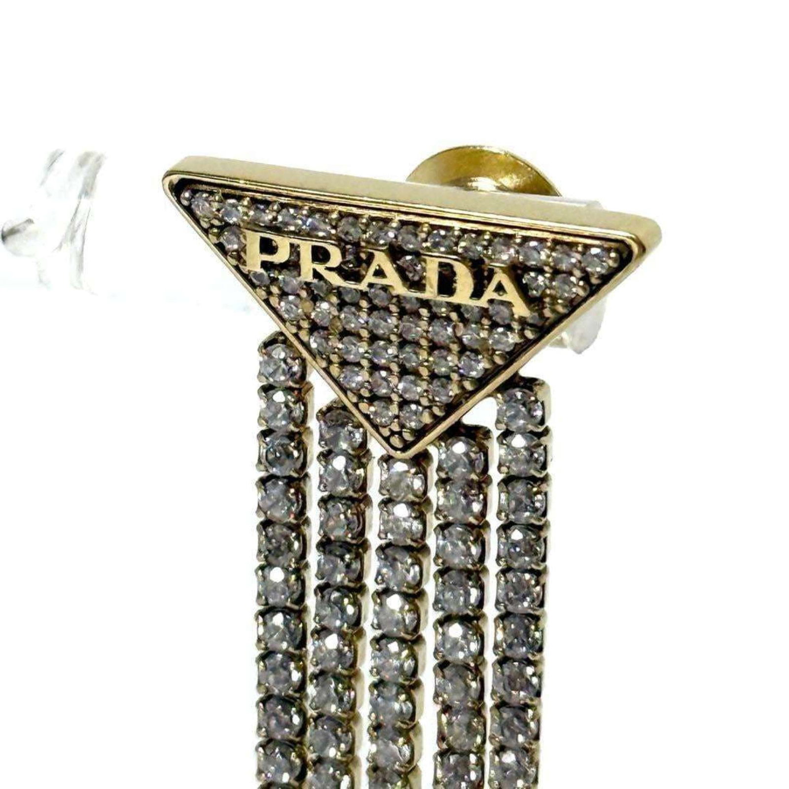 Prada Stud Earrings Palladium Silver 925 - 4