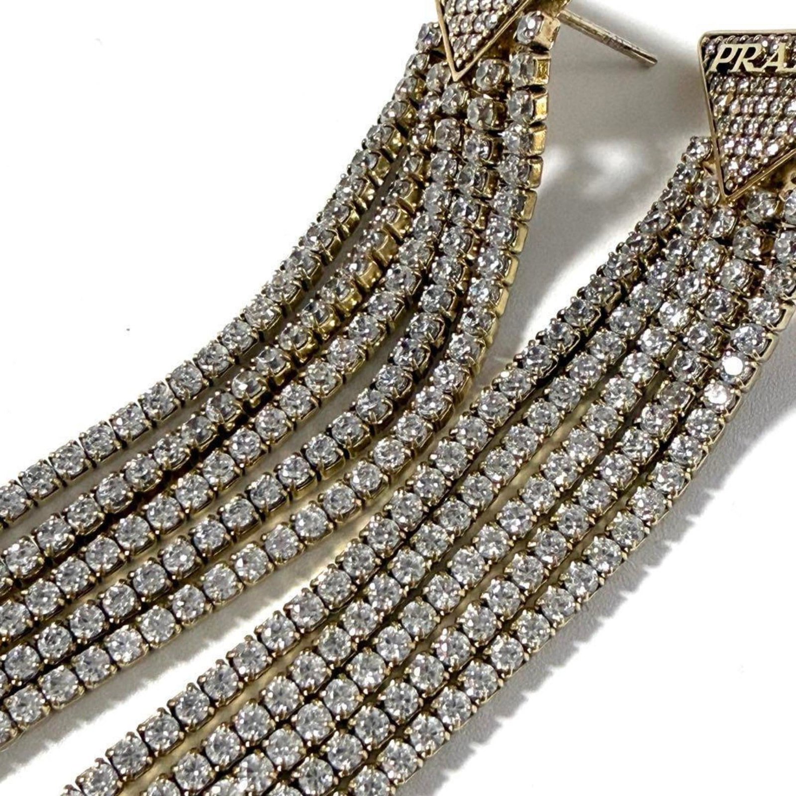 Prada Stud Earrings Palladium Silver 925 - 5