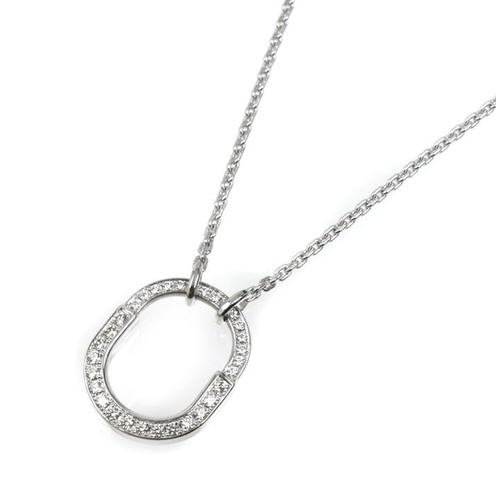 Tiffany & Co. Tiffany 18Kwg White Gold Rock Small Necklace 74365728 With 0.19Ct Diamond 8.4G Size: Tiffany & Co. Tiffany 18Kwg White Gold Rock Small Necklace 74365728 With 0.19Ct Diamond 8.4G Size Tiffany & Co.'s iconic 18K white gold necklace features a stunning 0.19ct diamond, expertly set in a
