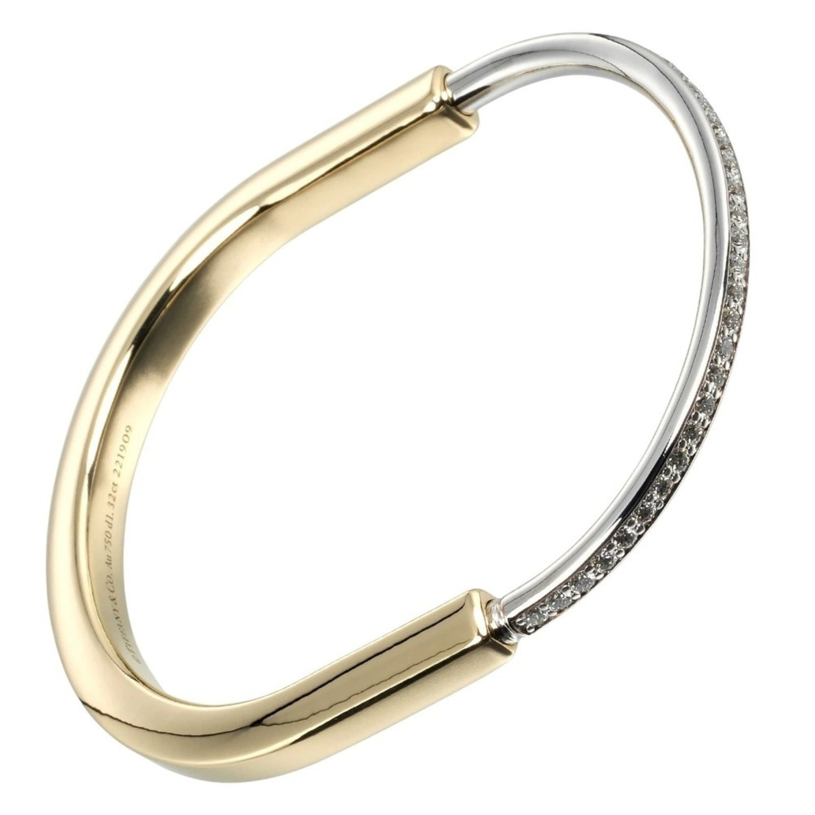 Tiffany Charm White Gold Yellow Gold 18k: Tiffany Charm White Gold Yellow Gold 18k Tiffany Charm White Gold Yellow Gold 18k - A stylish charm bracelet featuring white gold and yellow gold accents, available in two lengths to suit your prefere