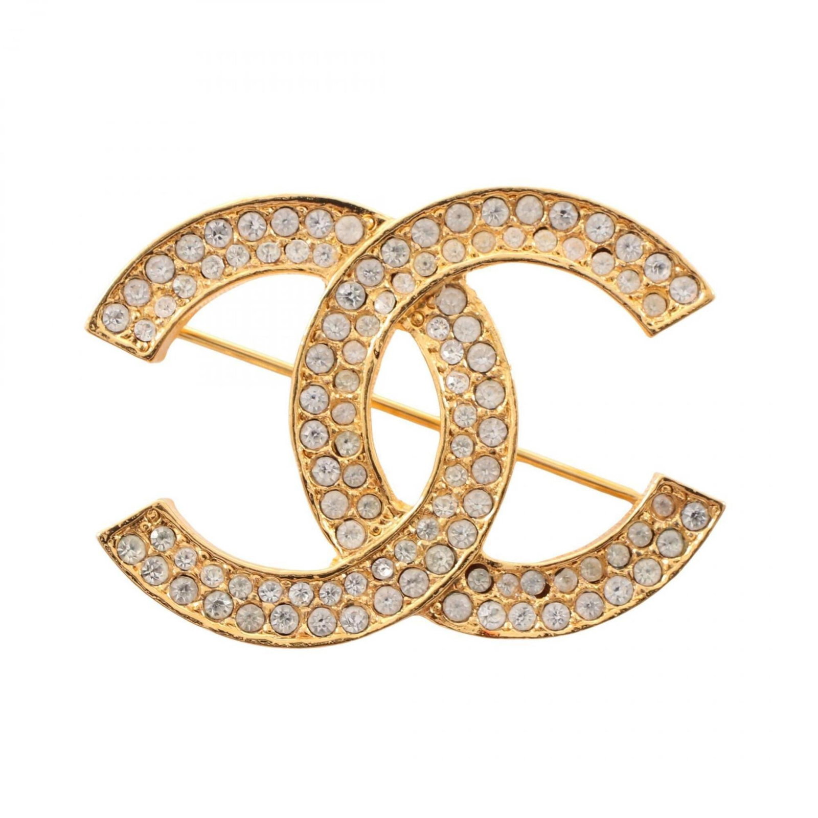 Chanel Brooch Gold Plating Rhinestone (1 of 5)