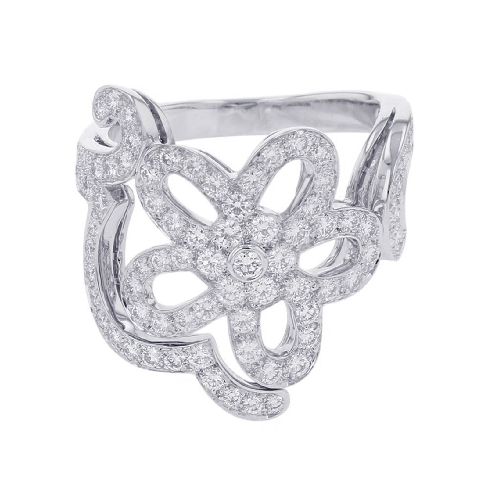Van Cleef & Arpels Band Ring White Gold (18K): Van Cleef & Arpels Band Ring White Gold (18K) Van Cleef & Arpels Band Ring White Gold (18K) features a stunning diamond set in an 18K white gold band. This elegant ring boasts a US size 6.5 and JP