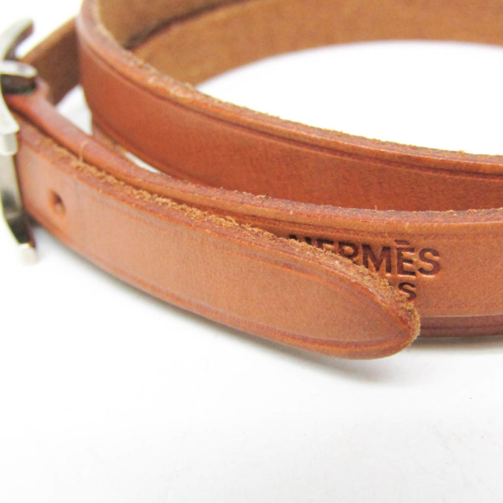 Leather metal bangle hermes - 3
