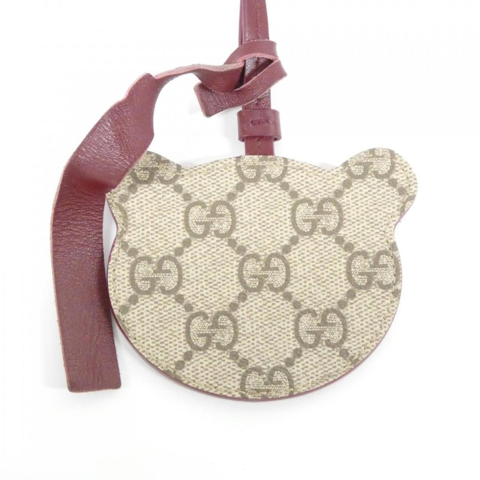 Gucci leather handbag charm - 3