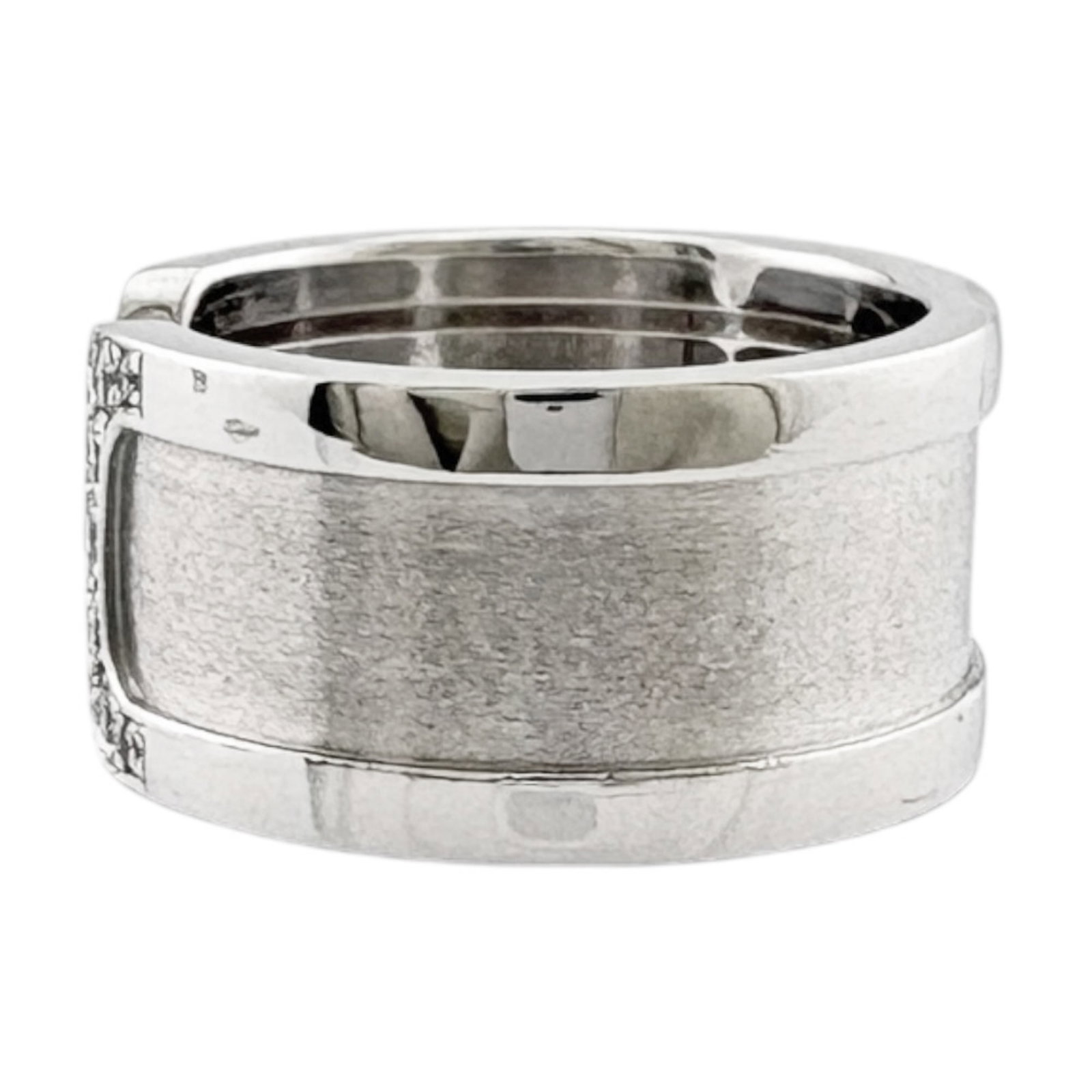 Gold White Ring Cartier Band - 4