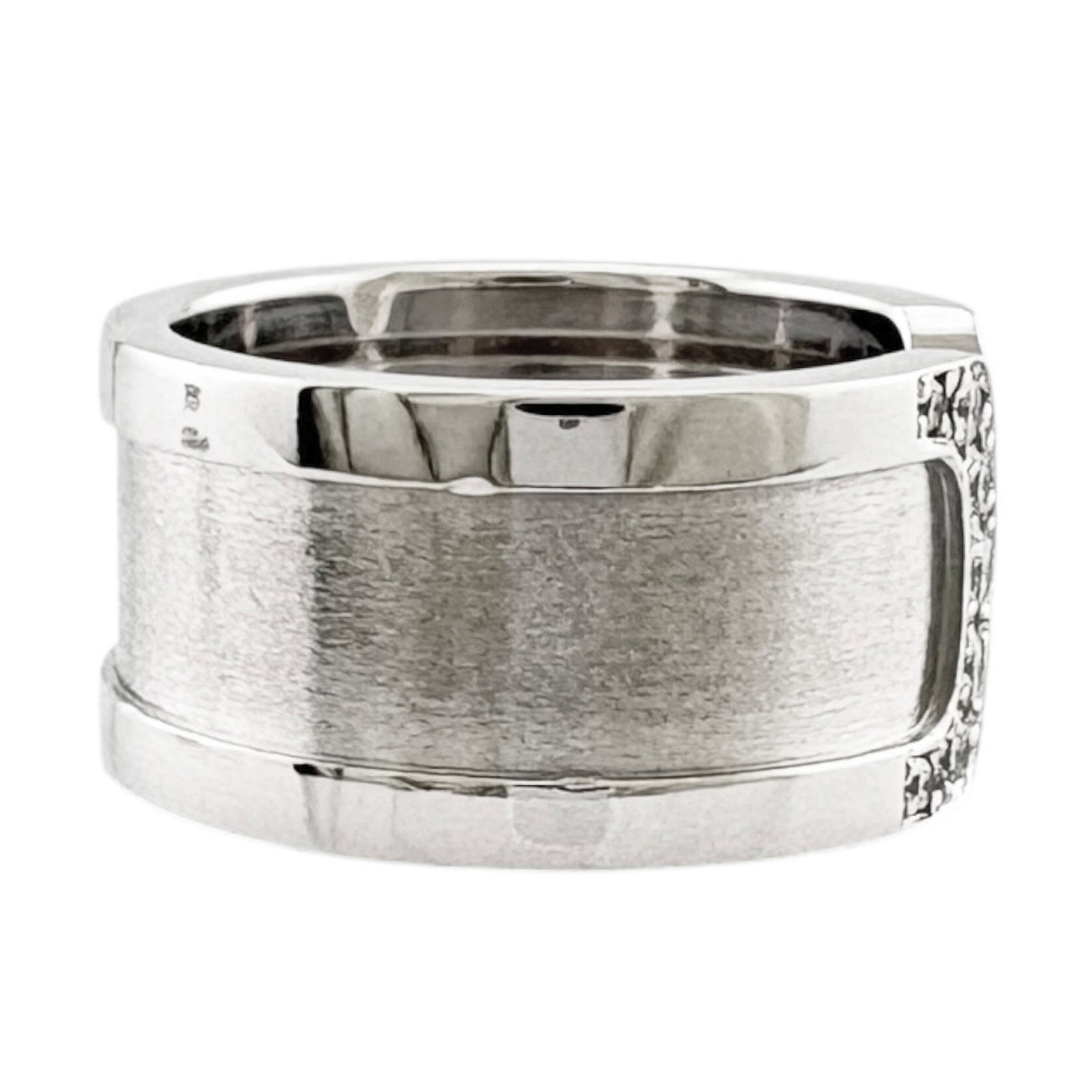 Gold White Ring Cartier Band - 6