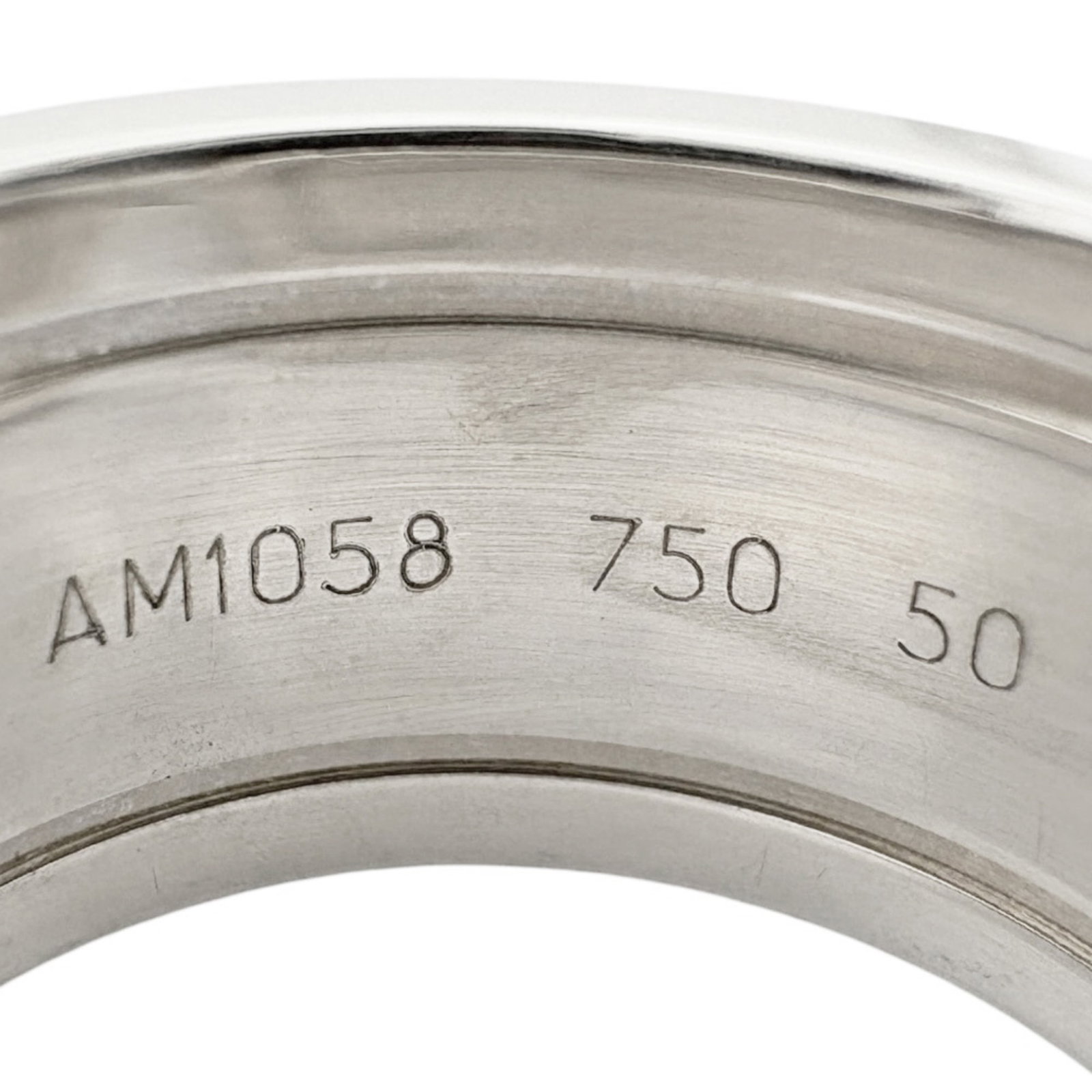 Gold White Ring Cartier Band - 8
