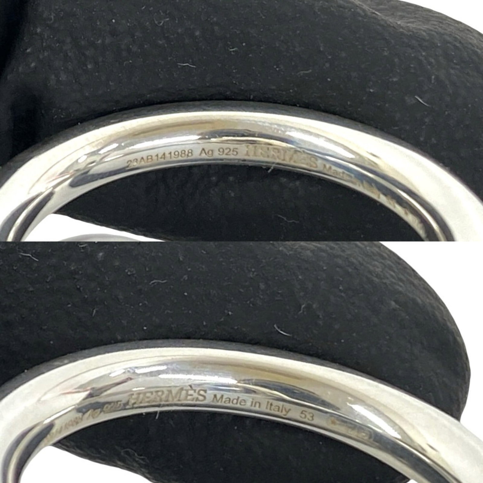 Silver Ring Band Hermes 925 - 3
