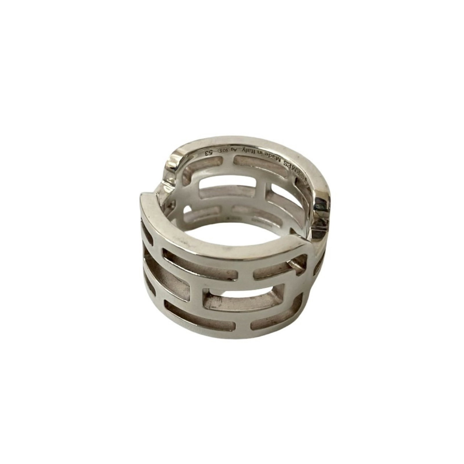 Silver Ring Band Hermes 925 - 3