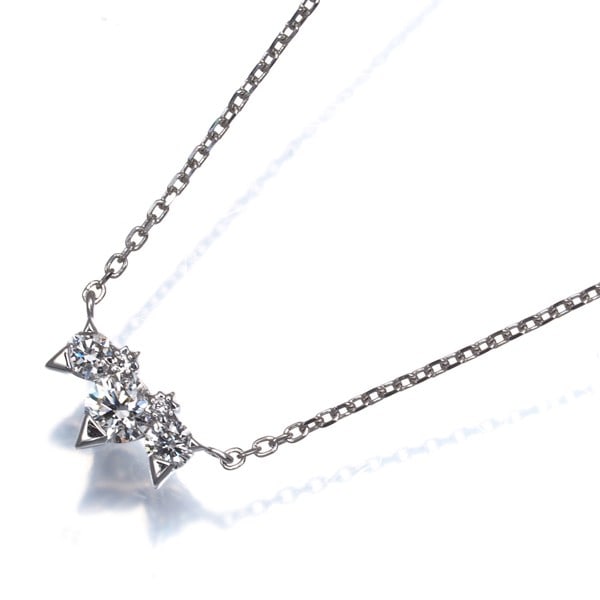 Star Jewelry Necklace Diamond 0.16Ct 3P 950 Platinum: Star Jewelry Necklace Diamond 0.16Ct 3P 950 Platinum This platinum necklace showcases a stunning 0.16ct diamond pendant, carefully crafted to highlight the natural beauty of its precious stone. The