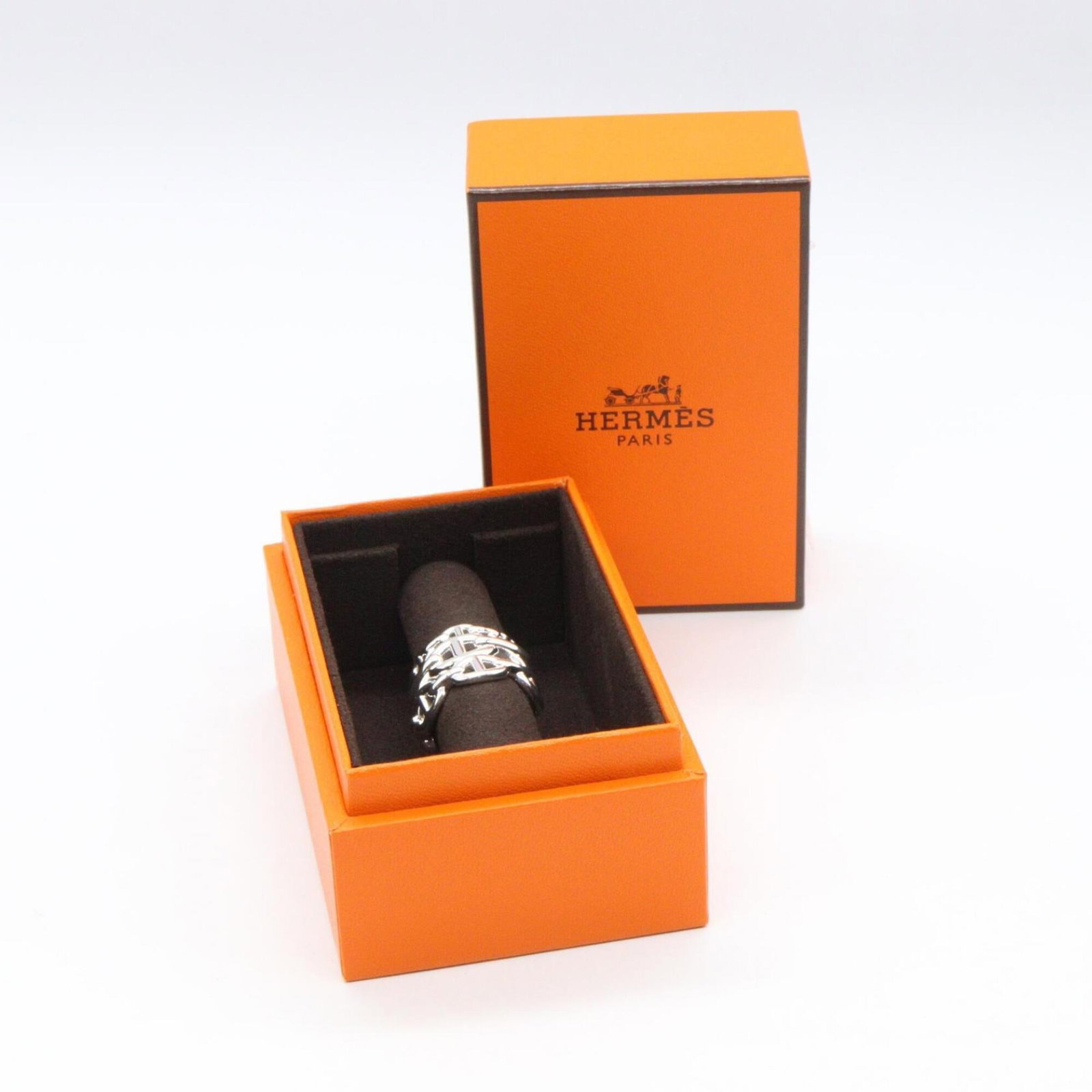 Silver Ring Band Hermes 925 - 7