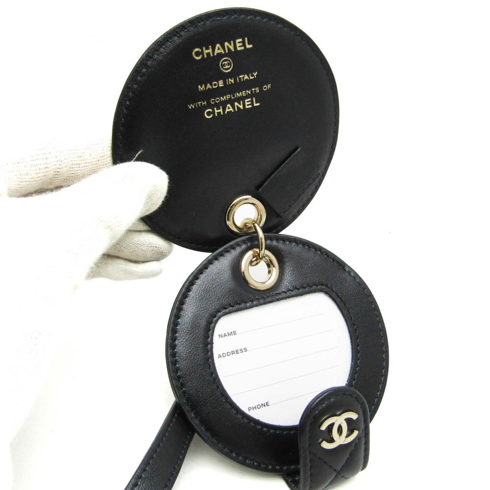 Handbag Leather Charm Chanel - 4