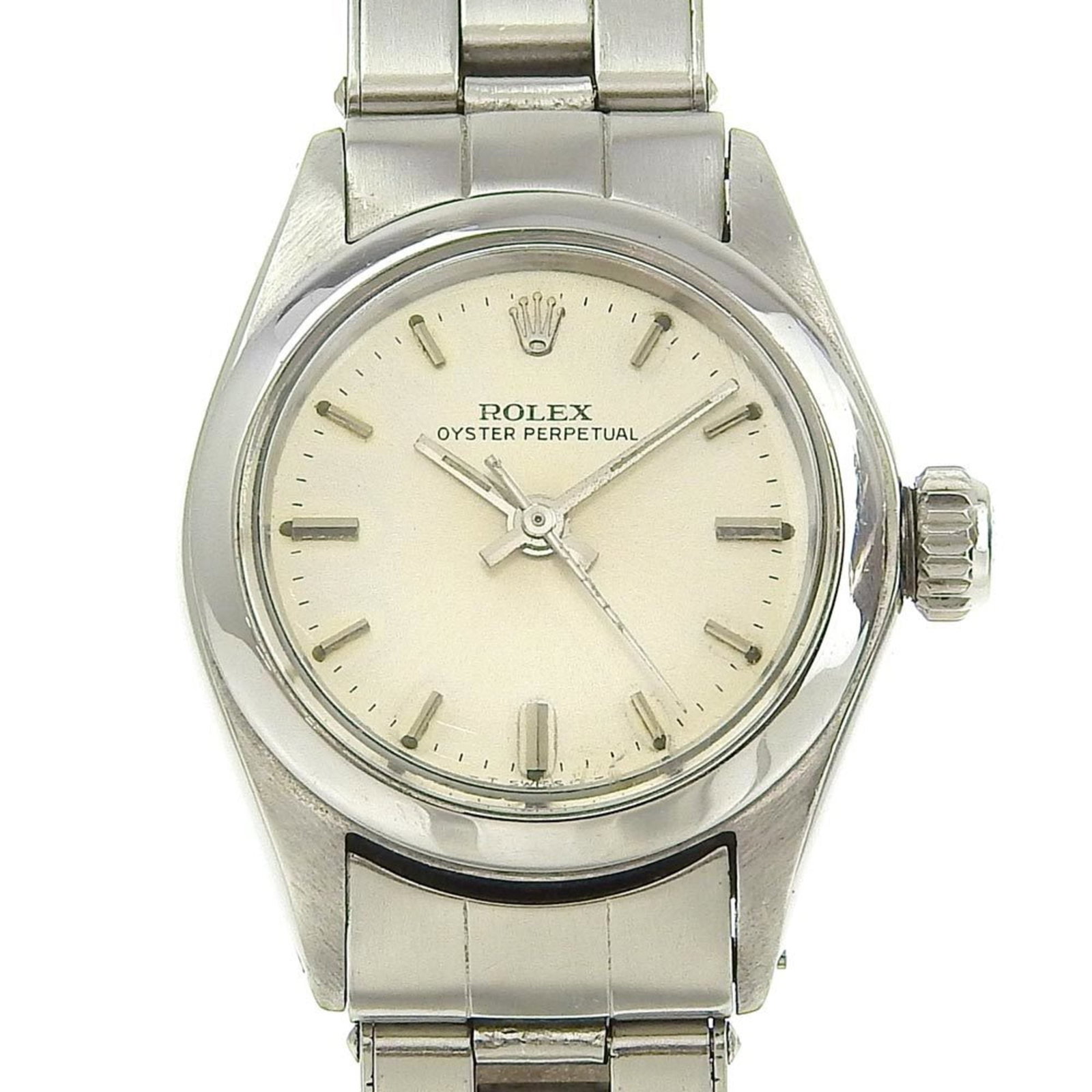 Rolex Lady Date Watch No. 7 6517 Stainless Steel Automatic Winding Silver Dial Ladies I220823041: Rolex Lady Date Watch No. 7 6517 Stainless Steel Automatic Winding Silver Dial Ladies I220823041 Stainless steel case and band, paired with a silver dial, make for a sleek and modern timepiece. This