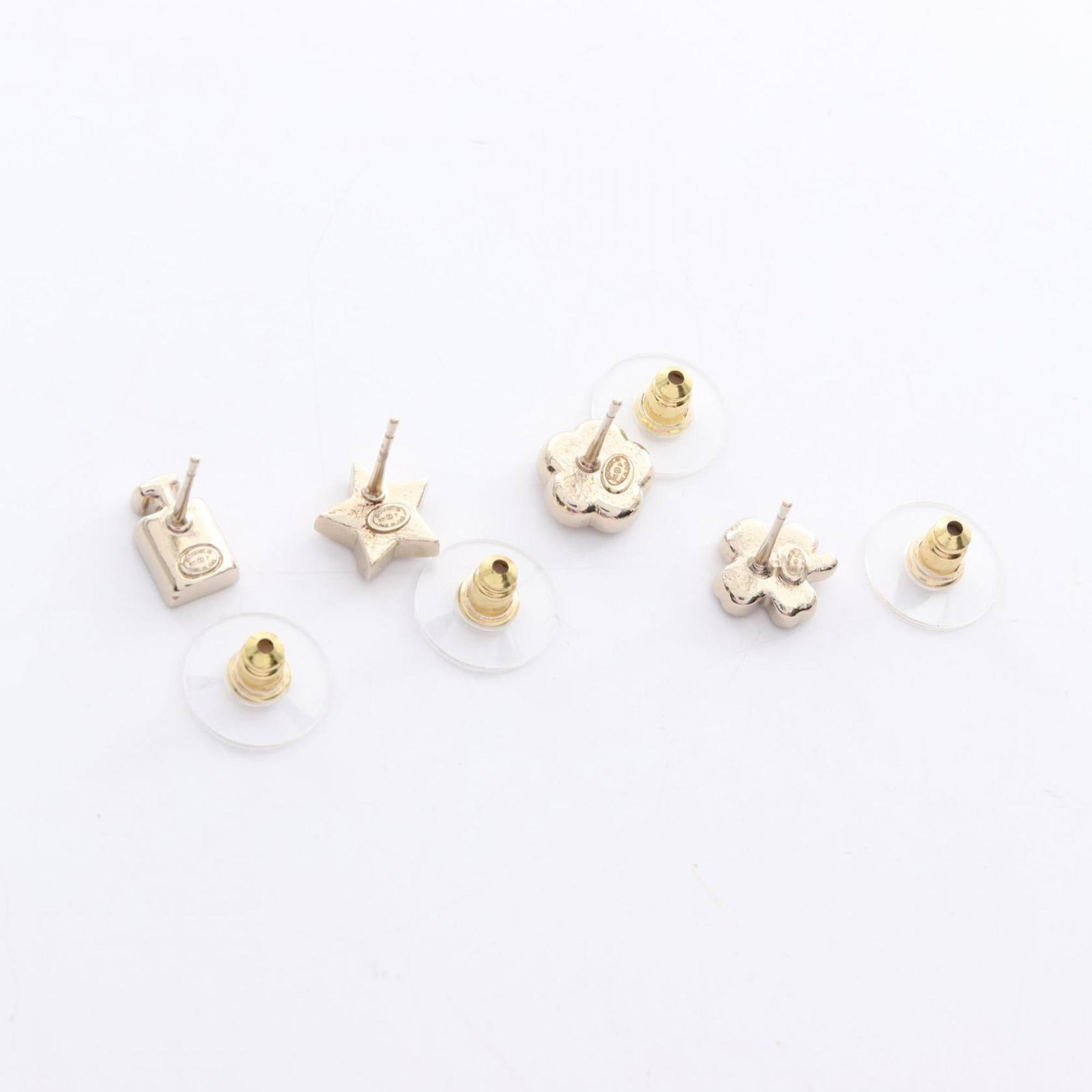 Chanel Stud Earrings Gold Plating - 5