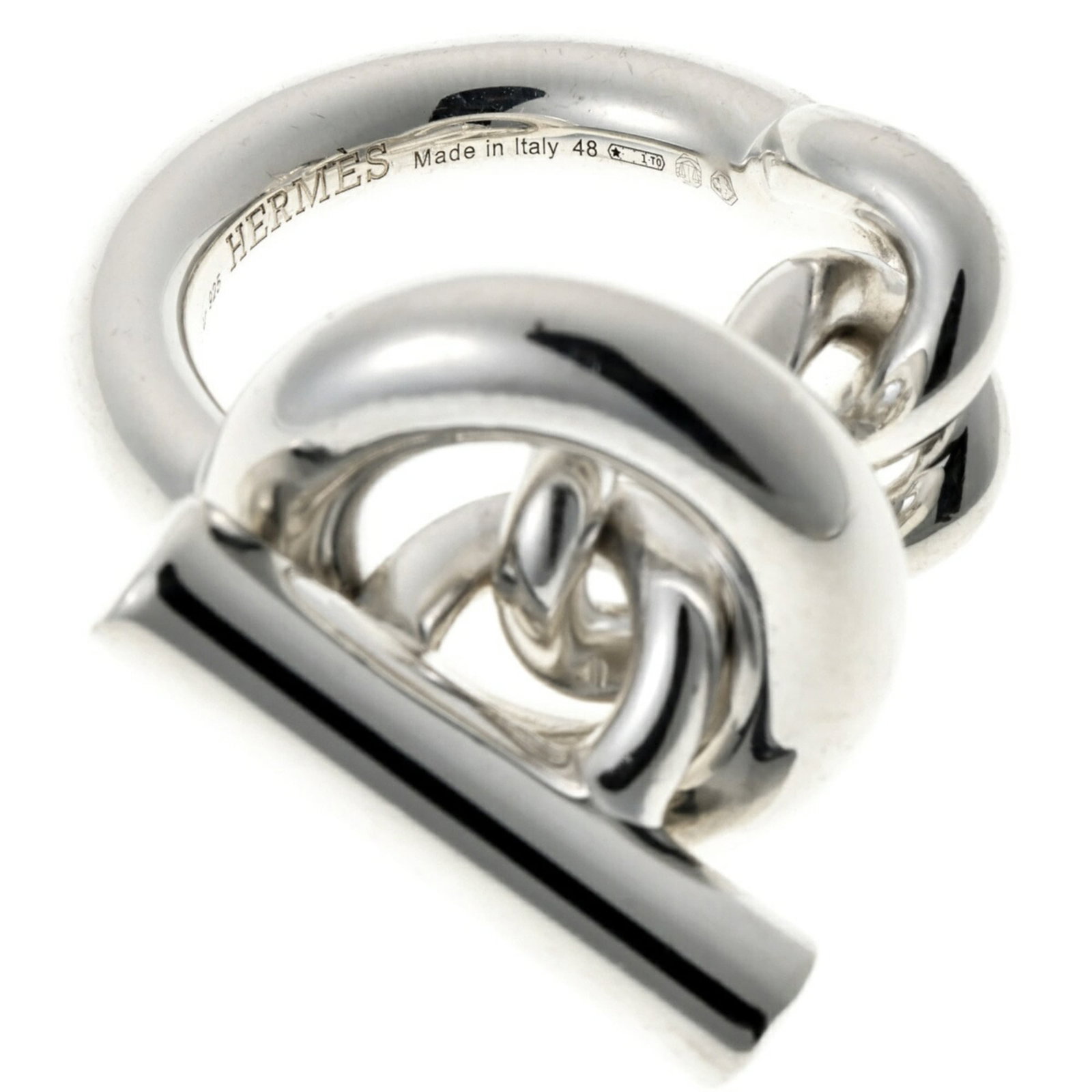Silver Ring Band Hermes 925 - 5