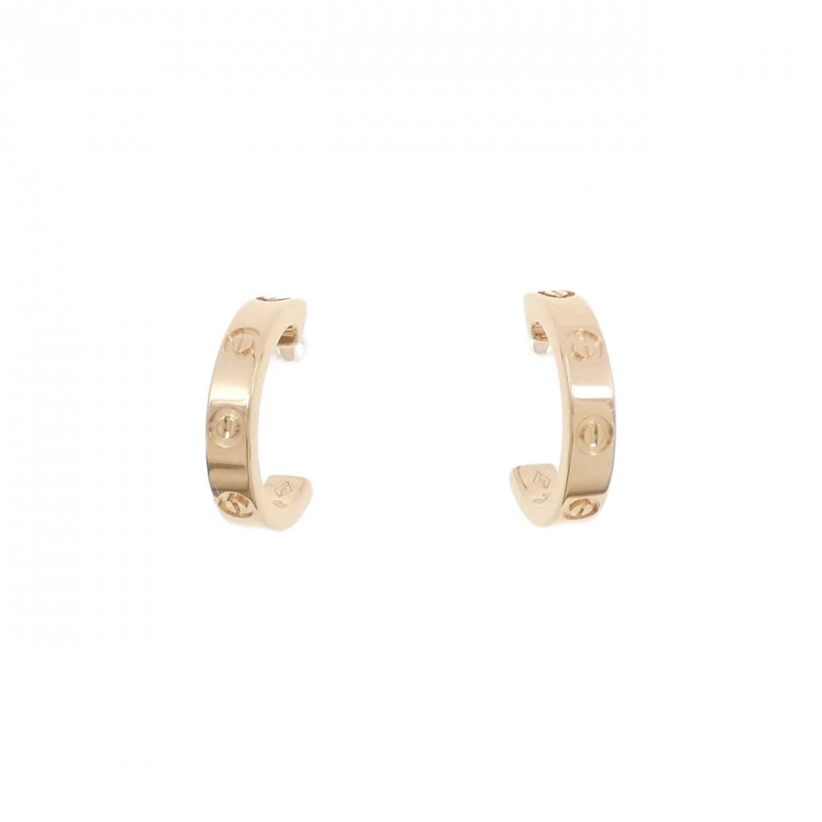 Cartier Half Hoop Earrings Pink Gold (18K): Cartier Half Hoop Earrings Pink Gold (18K) Cartier's iconic Half Hoop Earrings in pink gold (18K) shine with elegant sophistication. Made from high-quality pink gold, these earrings boast a classic