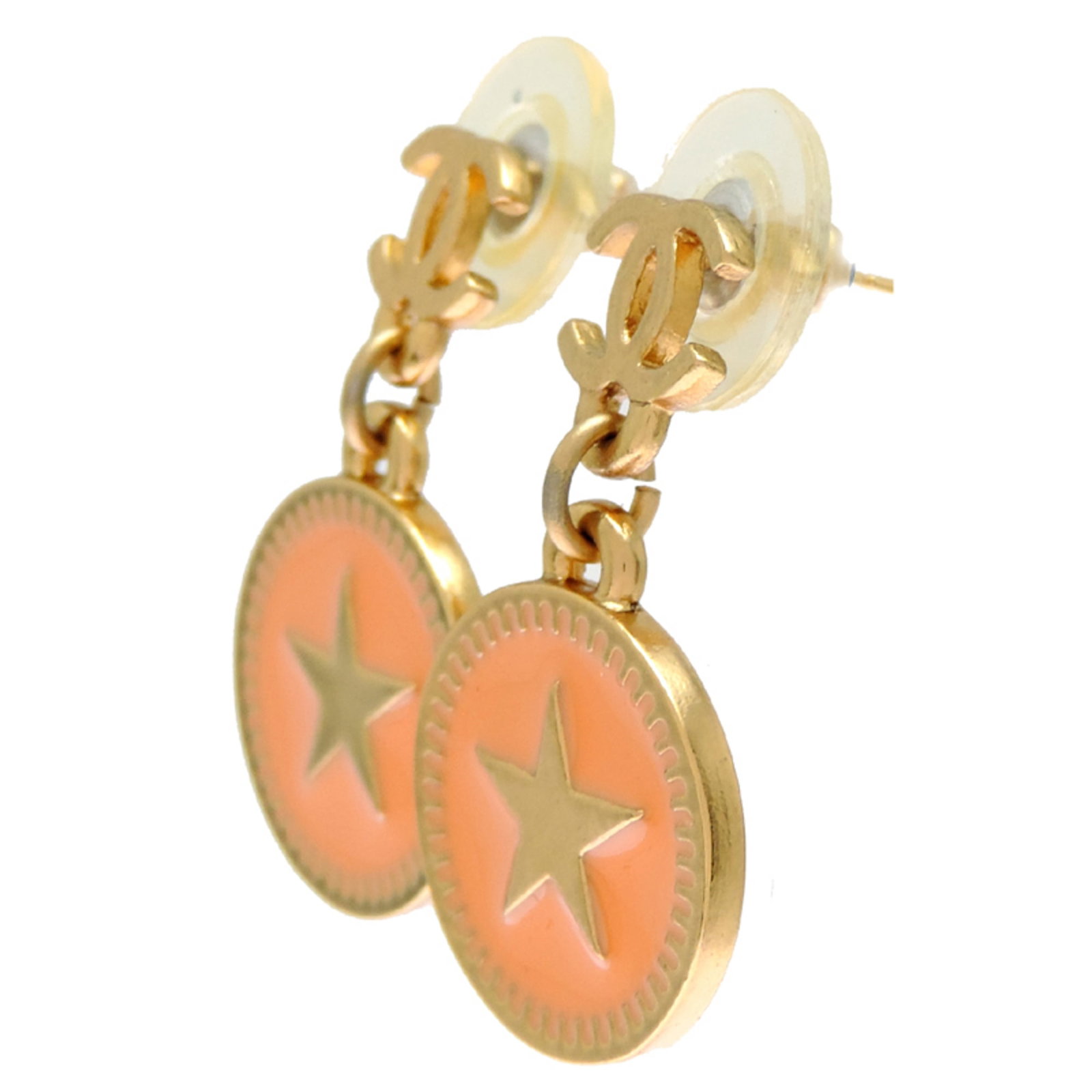 Chanel Stud Earrings Gold Plating - 3