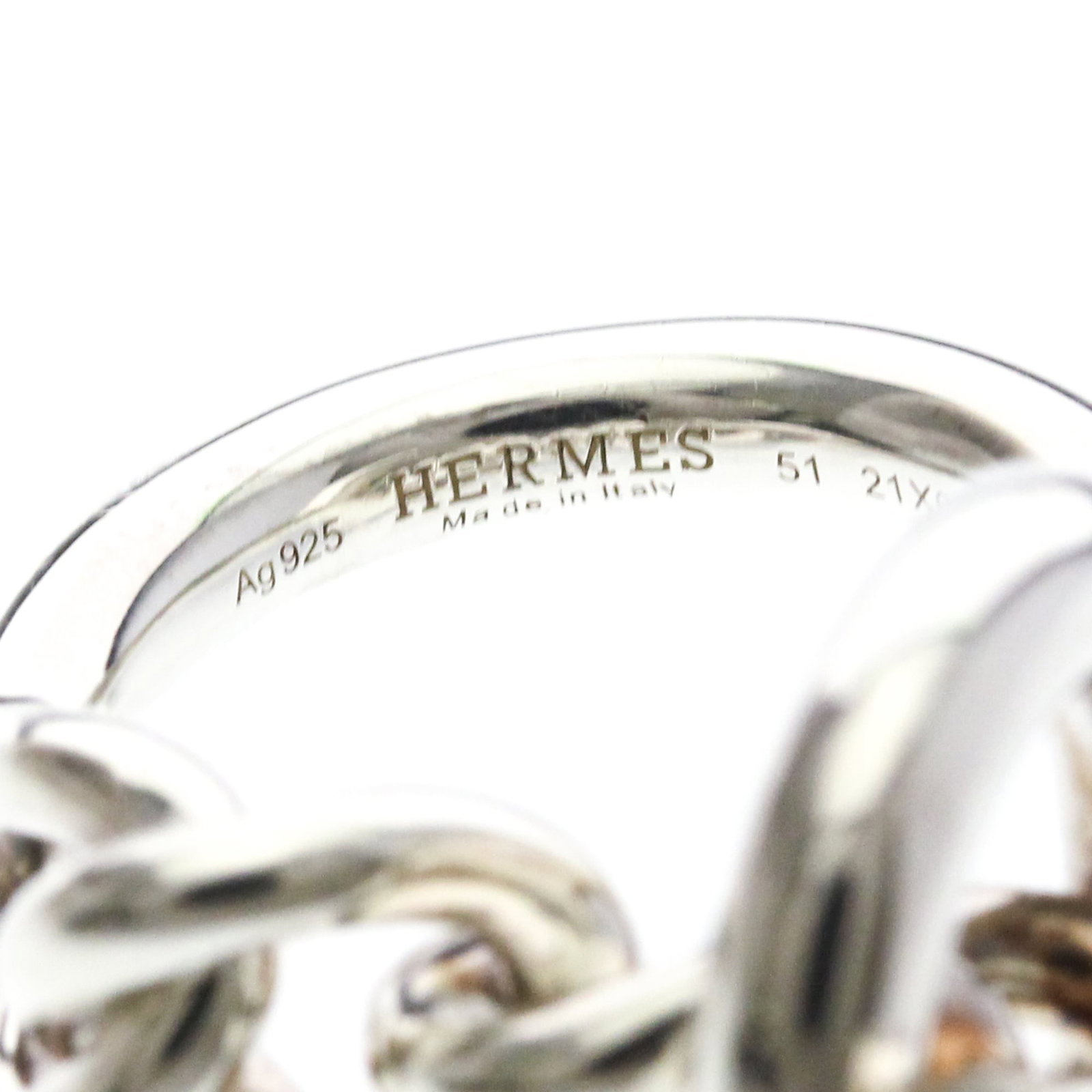 Silver Ring Band Hermes 925 - 5
