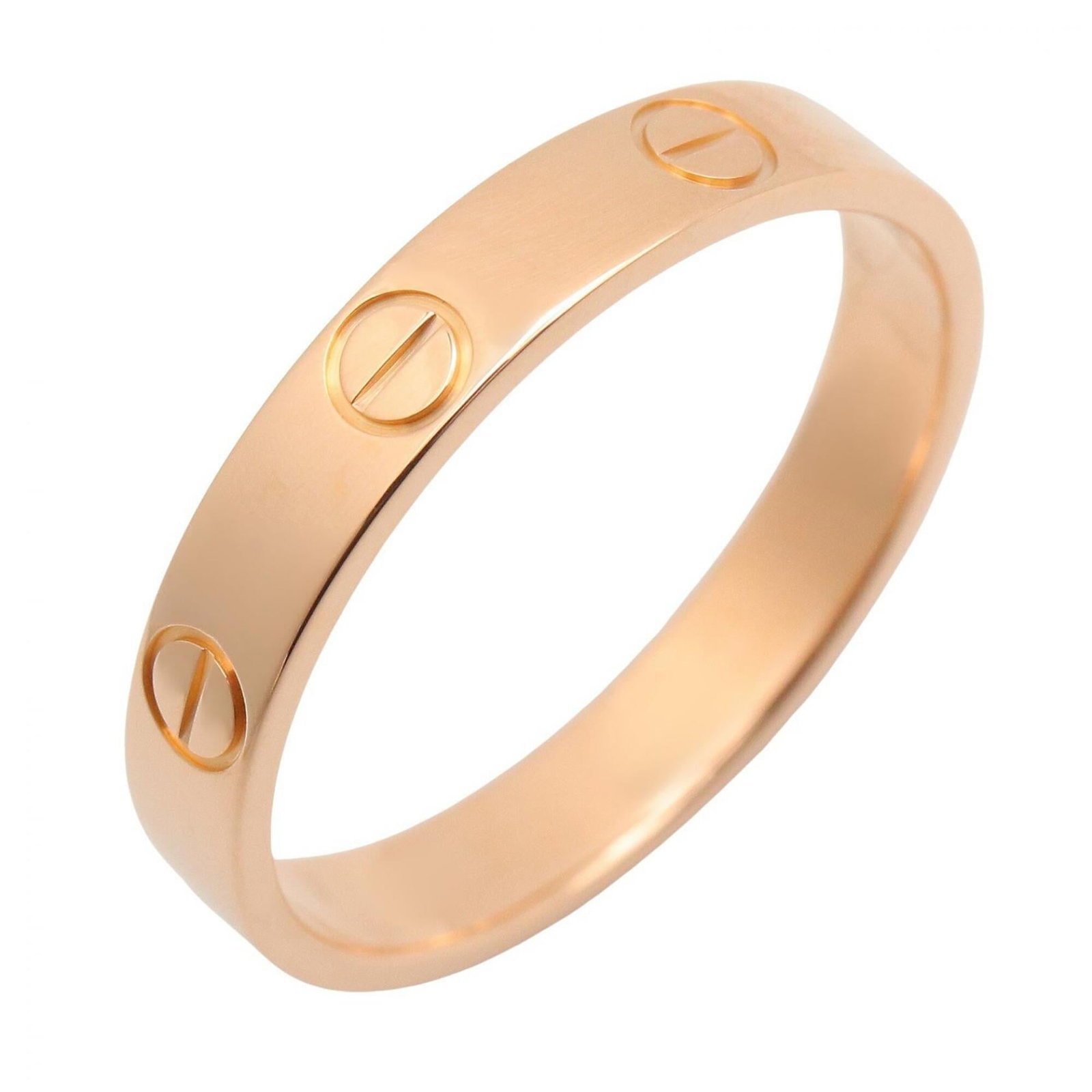 Pink Gold Ring Band Cartier: Pink Gold Ring Band Cartier Pink Gold Ring Band Cartier - A stylish and elegant pink gold band ring from renowned luxury brand Cartier, crafted from high-quality 18K pink gold. This US Size 8 and JP S